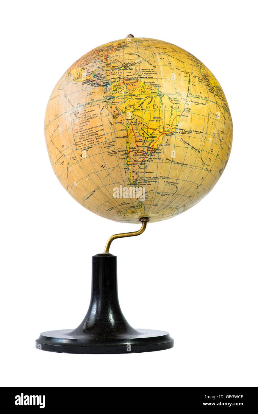 Globe isolated on white. Stock Photo
