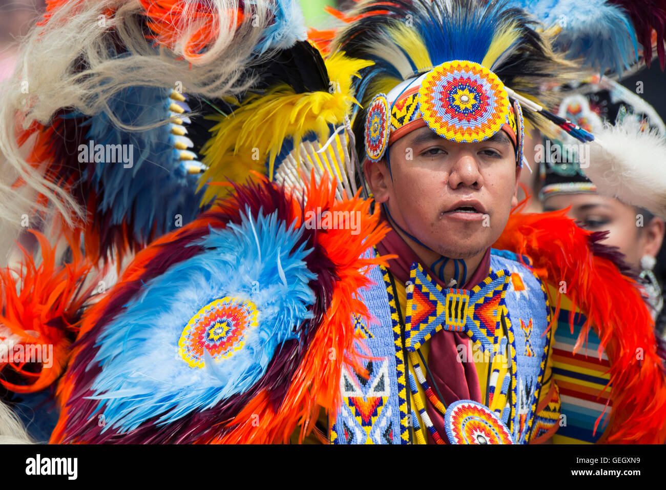 Pow Wow Native Male Dancer in Traditional Regalia Six Nations of the