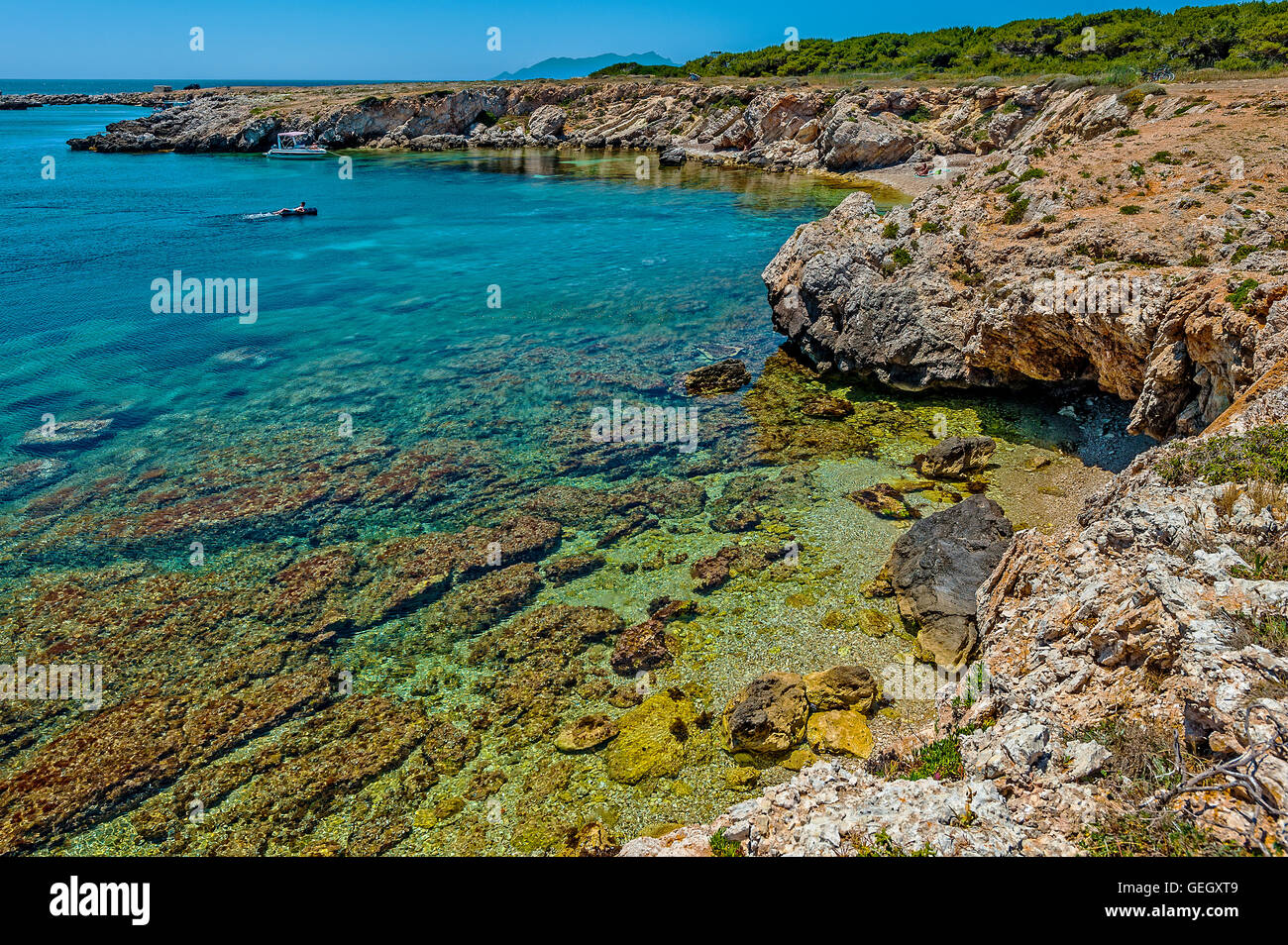 Italy Sicily Egadi Islands Favignana Cala Rotonda Beach