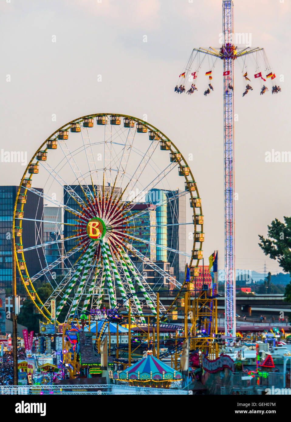 Largest fair on the Rhine, more than 4 millions visitors, with many