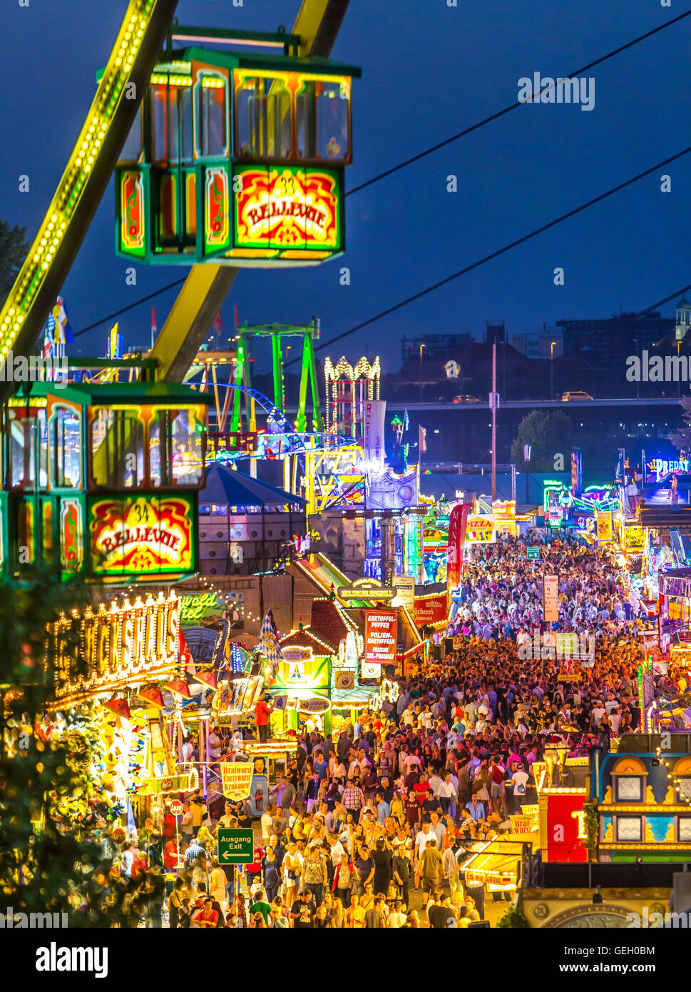 Largest fair on the Rhine, more than 4 millions visitors, with many