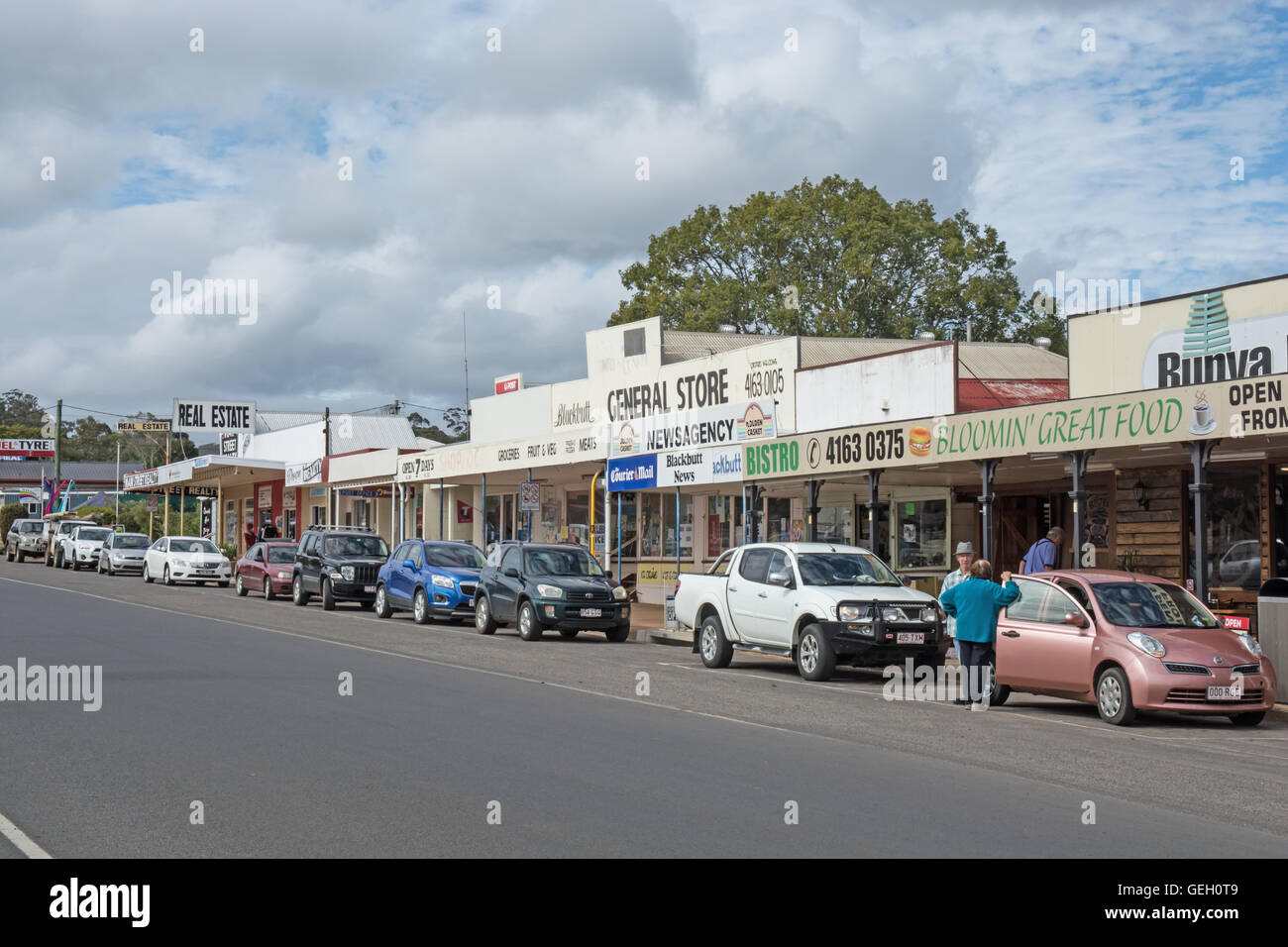 Main Street Shopping at Blackbutt Queensland Australia Stock Photo