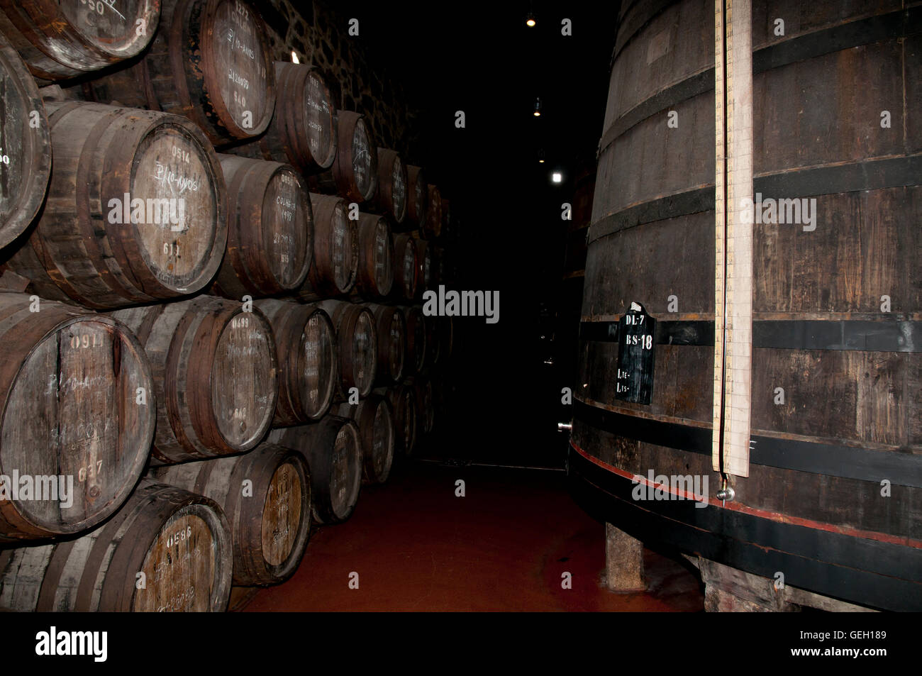 Port Wine Barrels Porto Portugal Stock Photo Alamy
