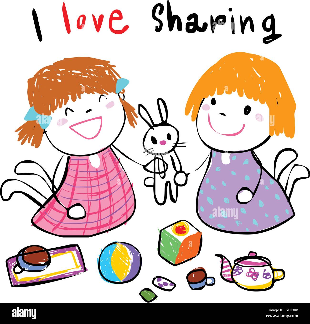 Sharing Toys Cartoon