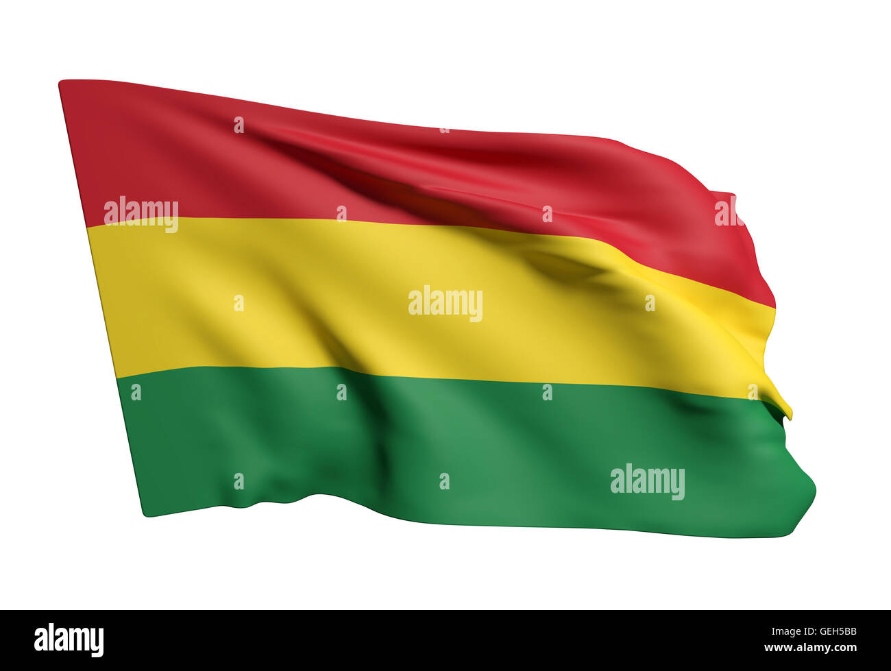 3d rendering of Bolivia flag waving on a white background Stock Photo ...