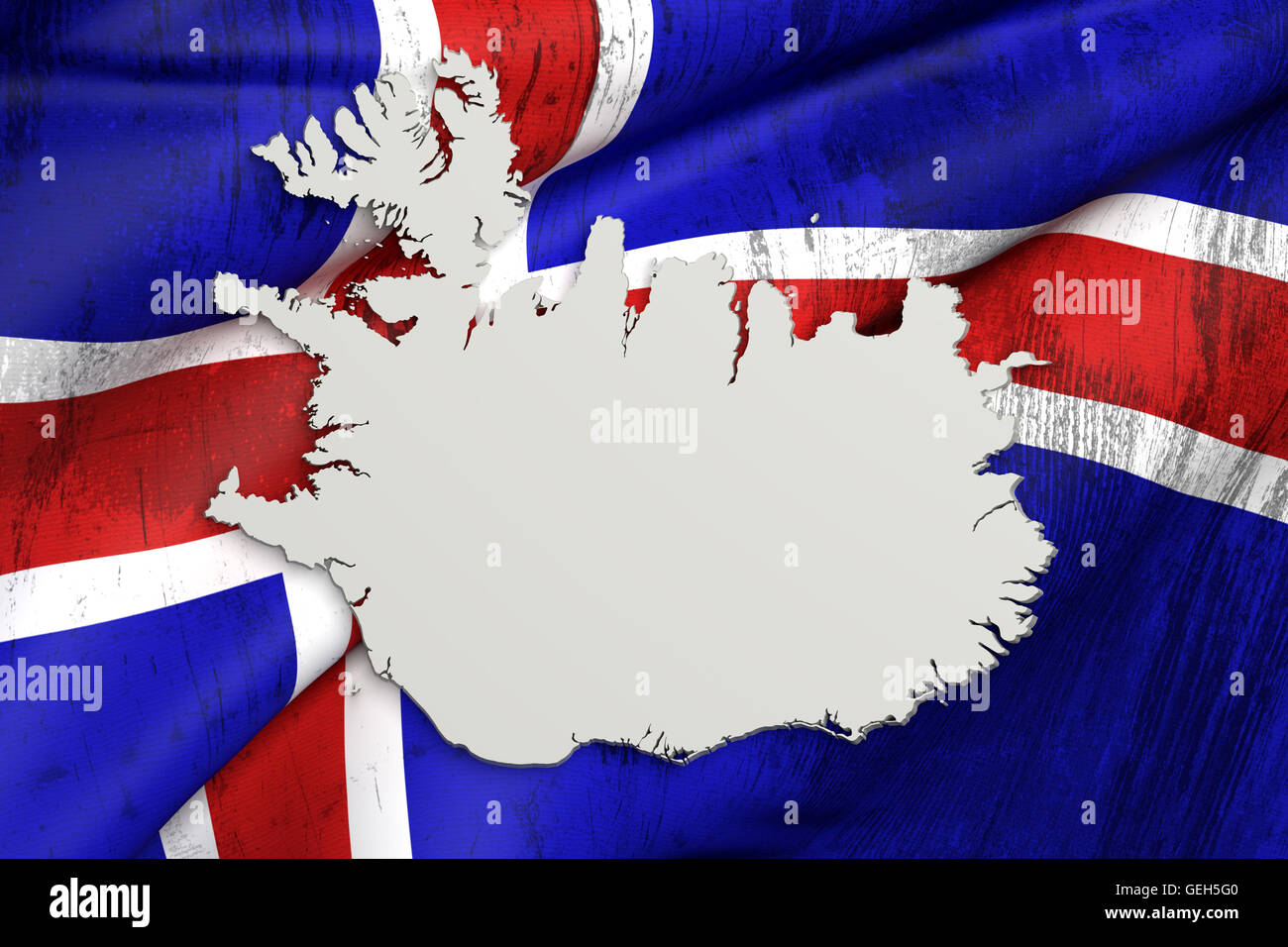 3d rendering of Iceland map and flag on background Stock Photo - Alamy
