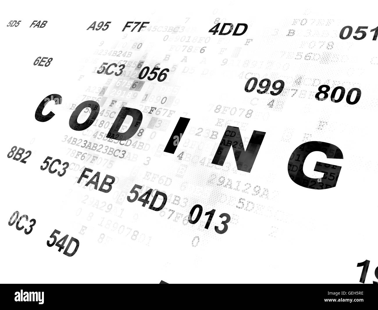 Programming concept: Coding on Digital background Stock Photo - Alamy
