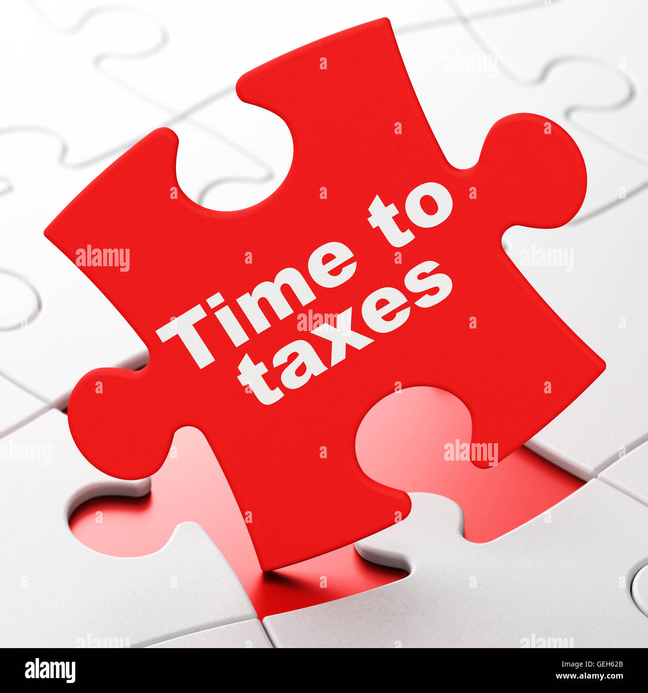 Timeline concept Time To Taxes on puzzle background Stock Photo Alamy