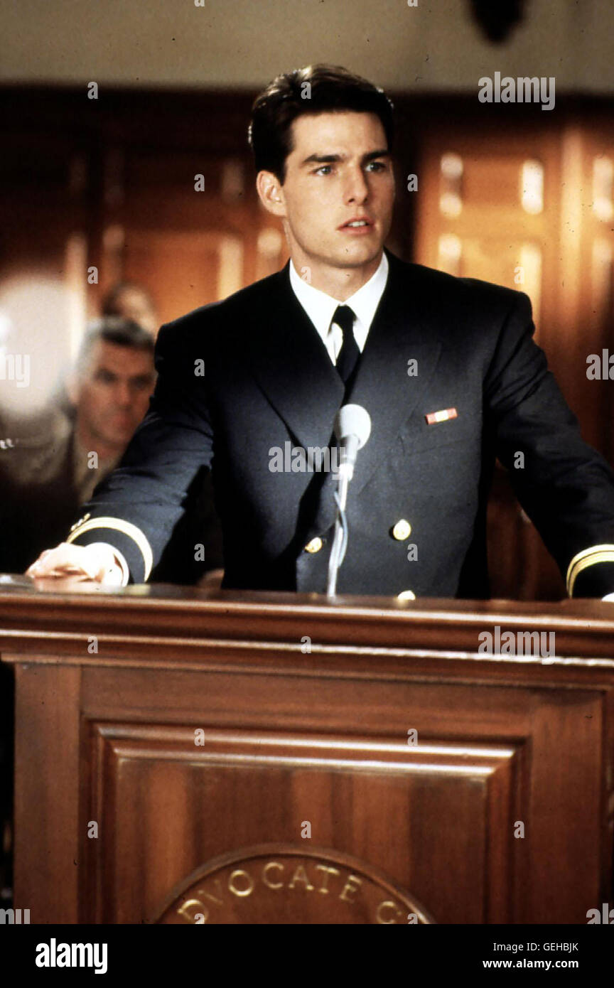 Tom Cruise   Marineanwalt Daniel Kaffee (Tom Cruise) verteidigt zwei Soldaten, die des Mordes angeklagt sind. *** Local Caption *** 1993, Few Good Men, A, Eine Frage Der Ehre Stock Photo