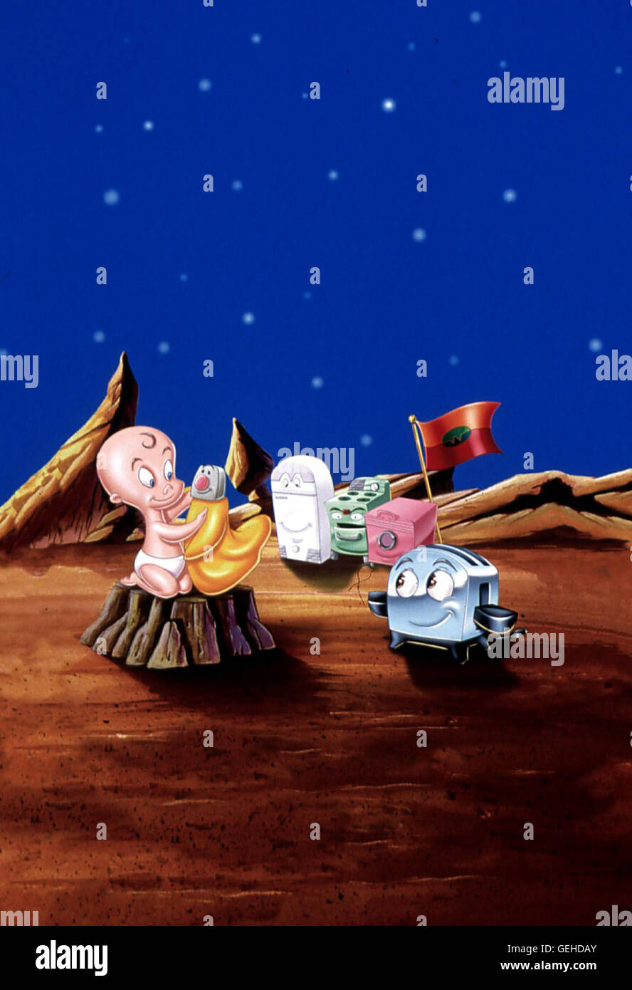 Das krabbelnde Baby geraet in einen Beamstrahl vom Mars. *** Local