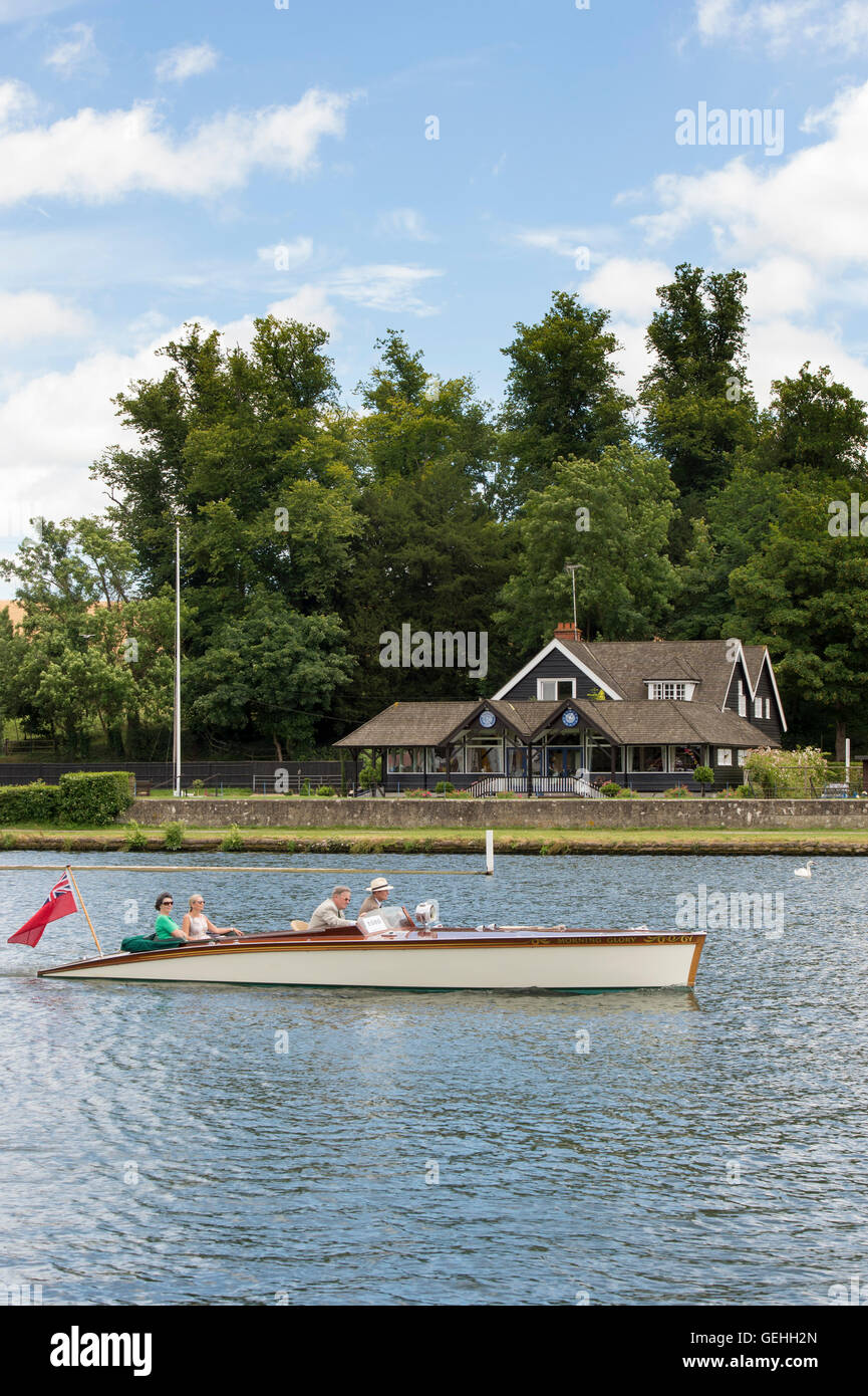 People aboard a Slipper launch boat at the Thames Traditional Boat