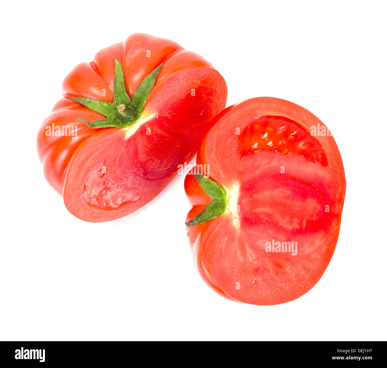 Red Tomatoes Isolated on a White Background Stock Photo - Alamy