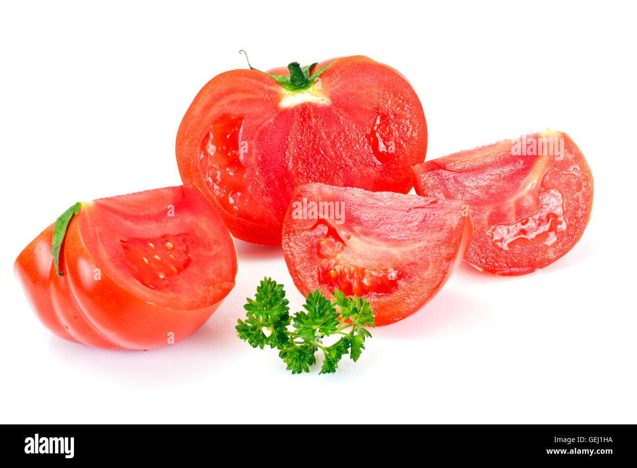 Red Tomatoes Isolated on a White Background Stock Photo - Alamy