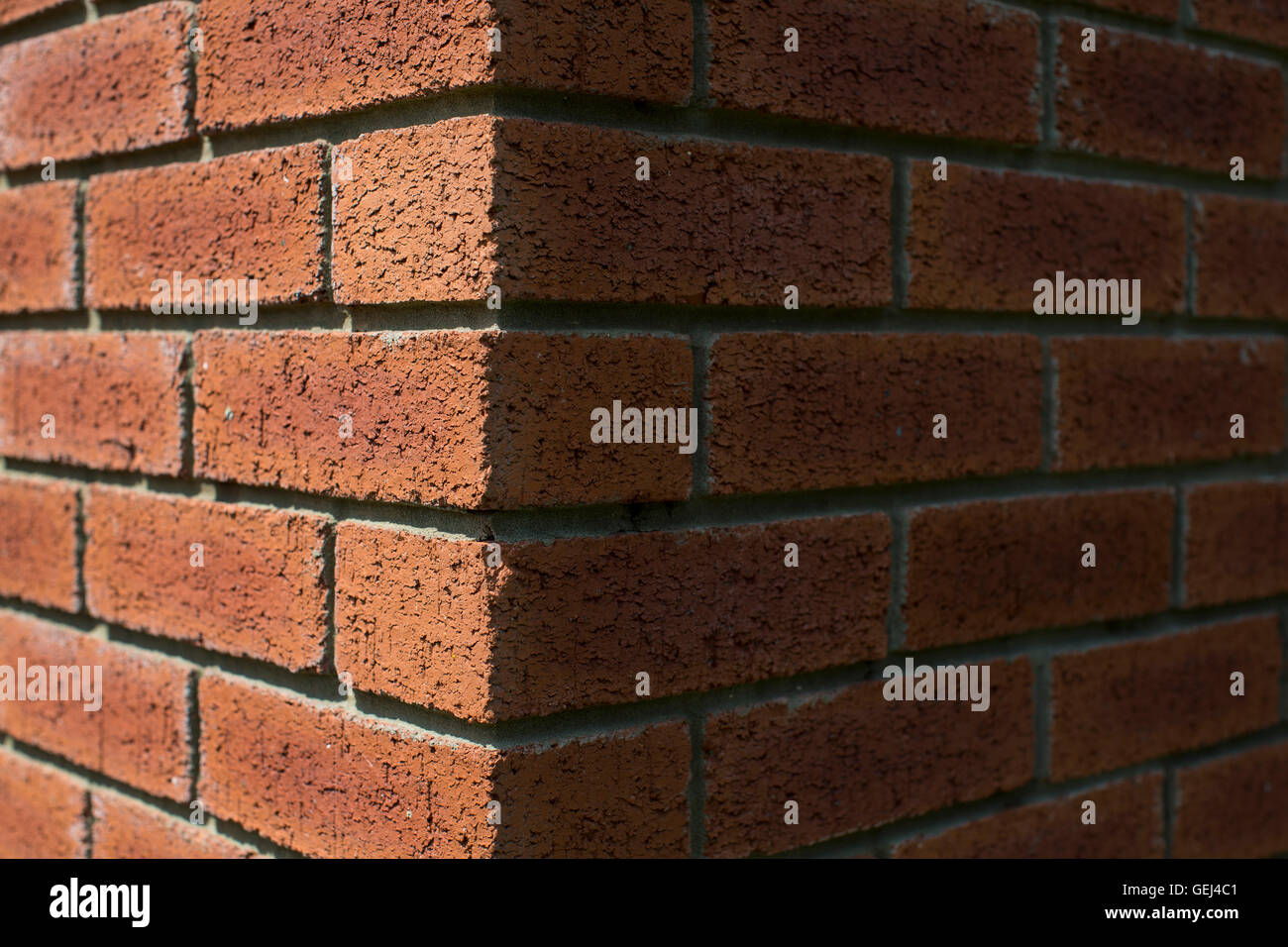 Corner Wall Made Clay Brick Concrete Stock Photo 1805449888