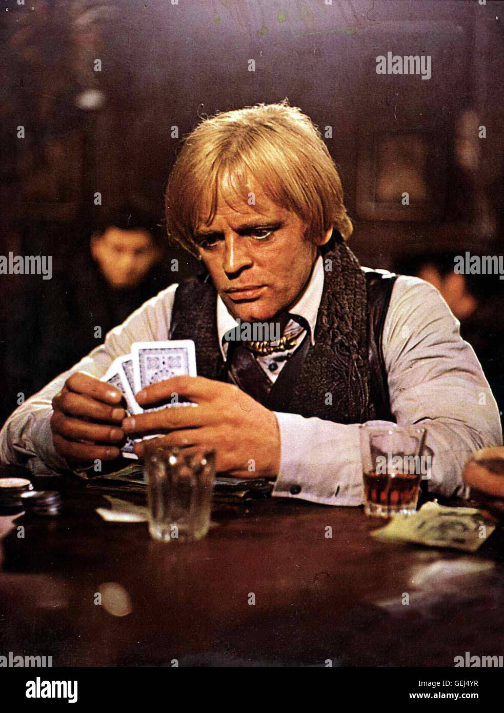 Loco (Klaus Kinski) *** Local Caption *** 1968, 1960er, 1960s, Film, Grande Silencio, Il, Poker, portrait, Leichen Pflastern Seinen Weg Stock Photo