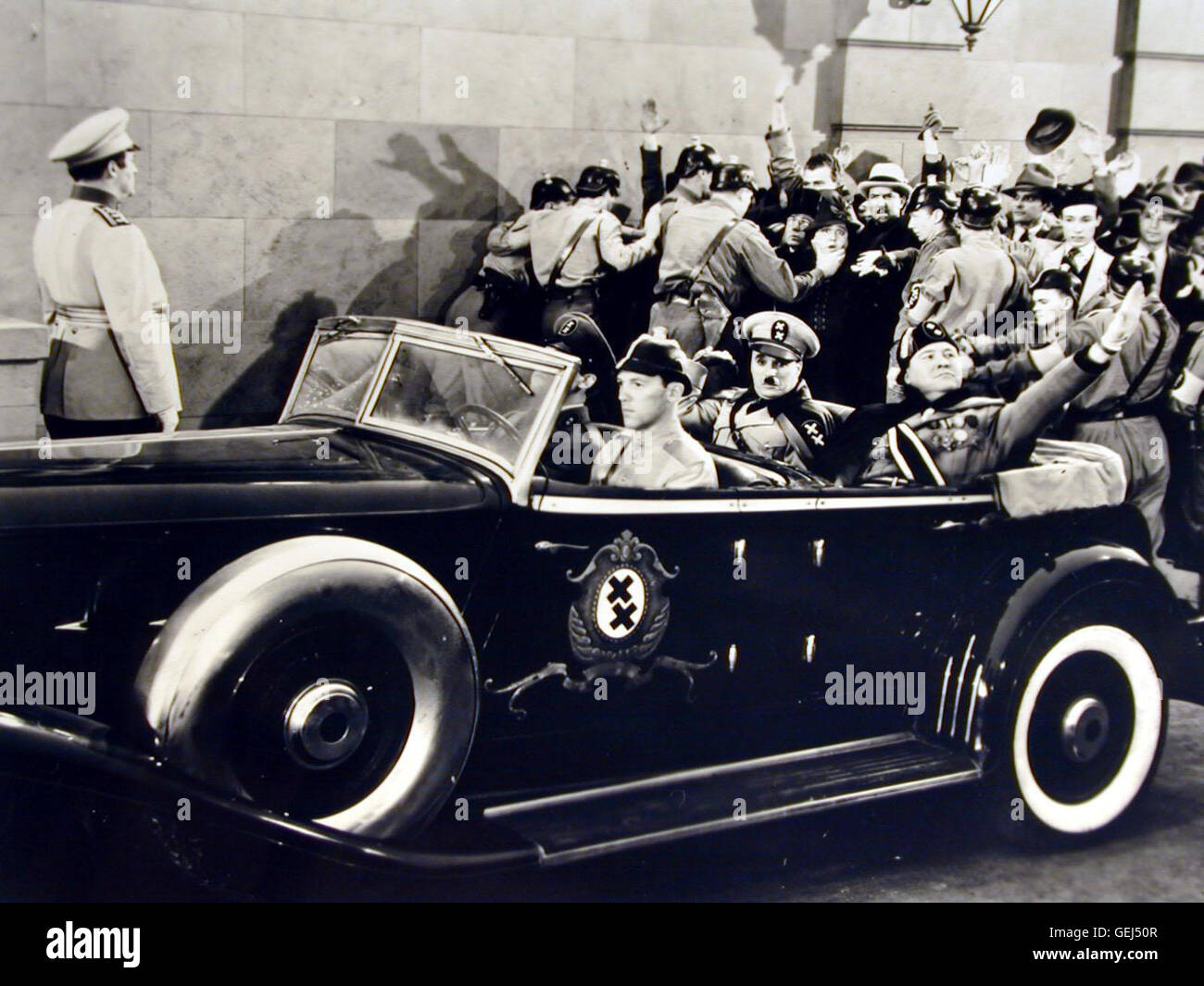 Diktator Hynkel (Charles Chaplin,m)  *** Local Caption *** 1940, Great Dictator, The, Der Grosse Diktator Stock Photo