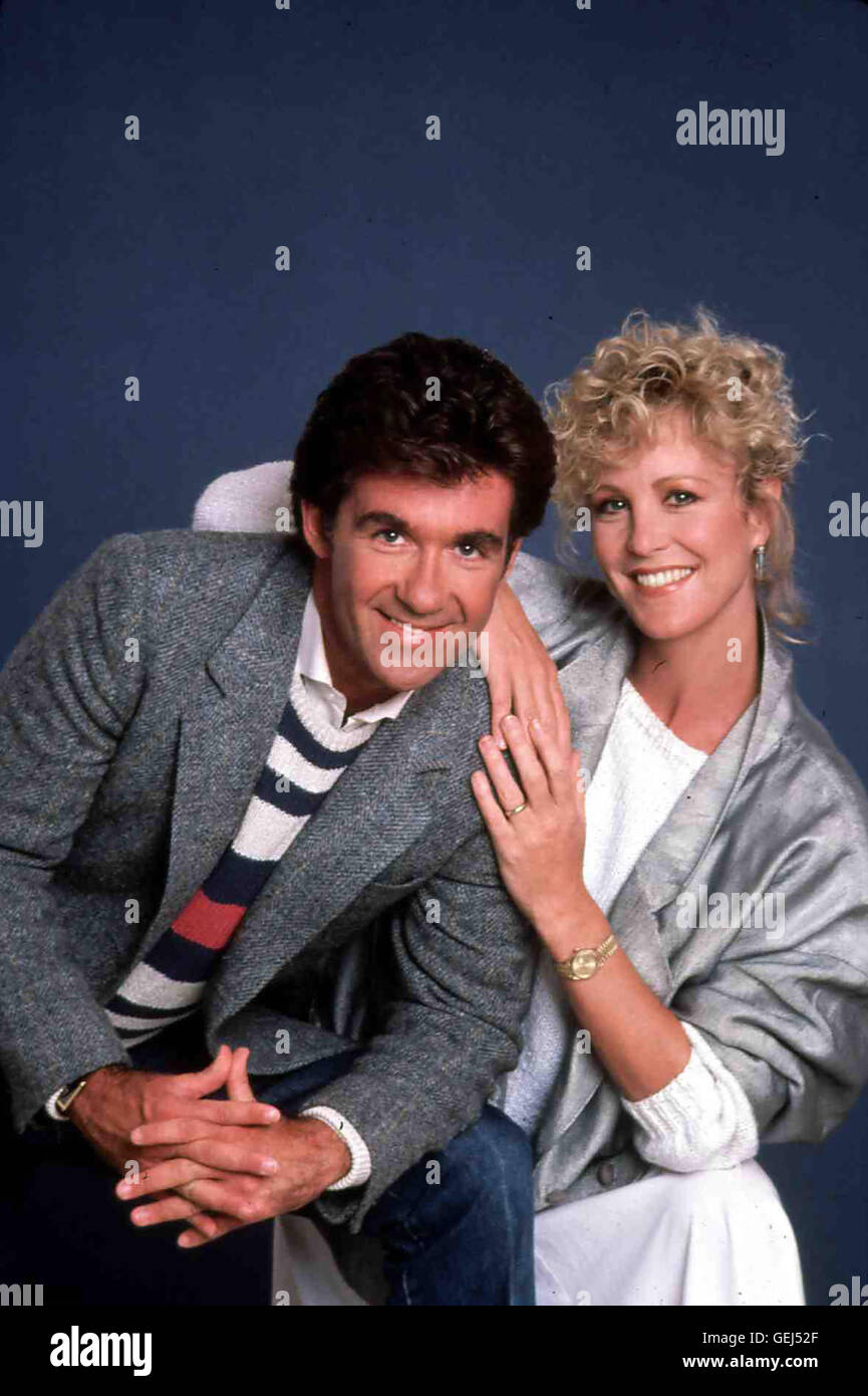 Alan Thicke, Joanna Kerns *** Local Caption *** 1989, Growing Pains, Unser Lautes Heim Stock Photo