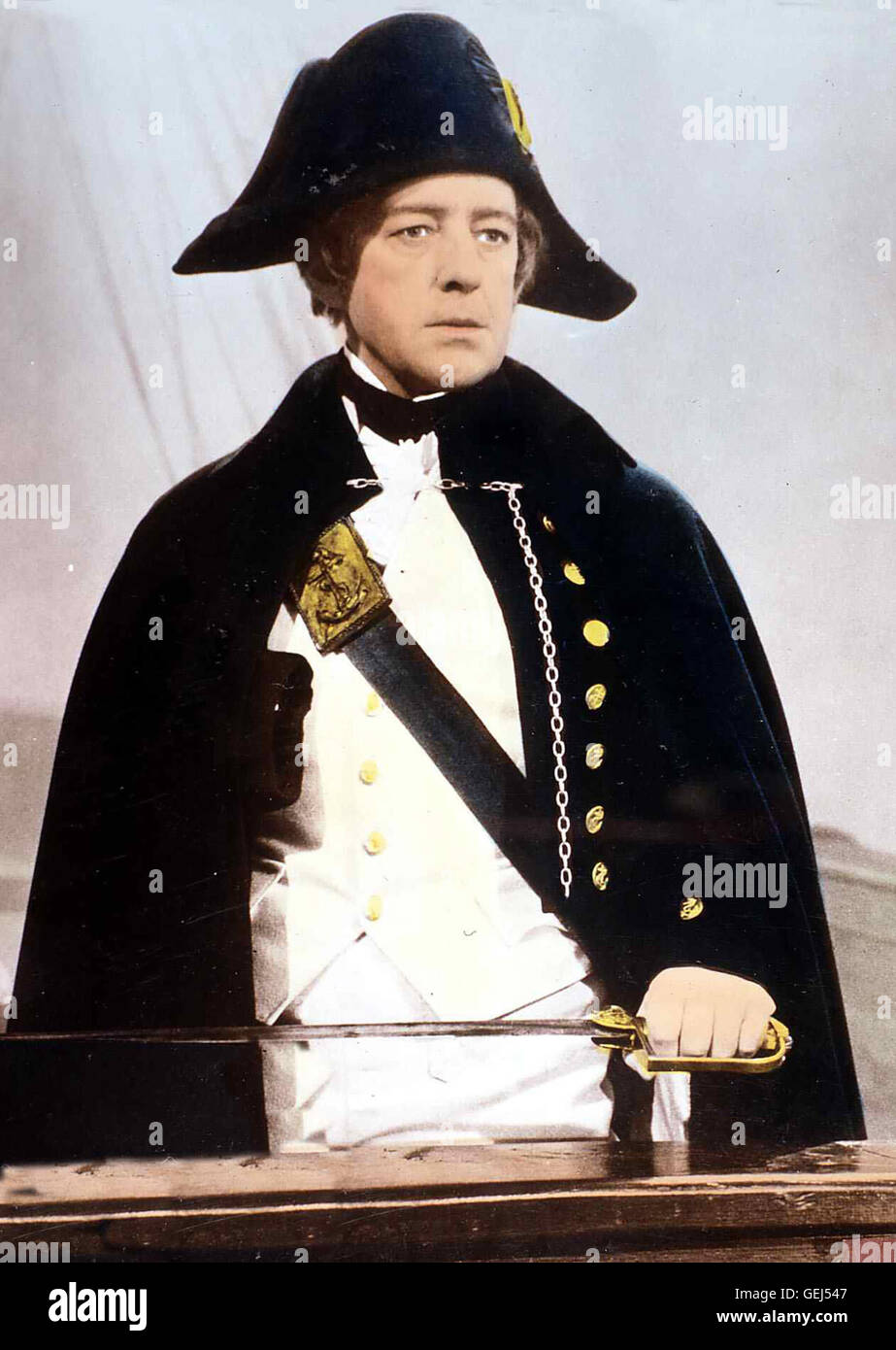 Alec Guinness   Captain Crawford (Alec Guinness) *** Local Caption *** 1962, H.M.S. Defiant, Rebellion Stock Photo