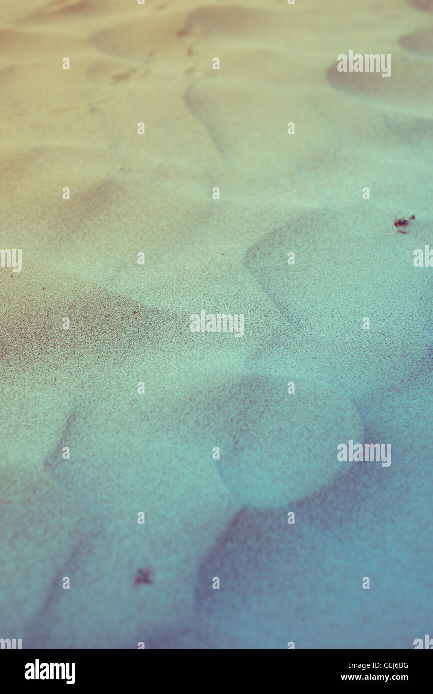 closeup of vintage filtered sand pattern of a beach in the summer Stock ...
