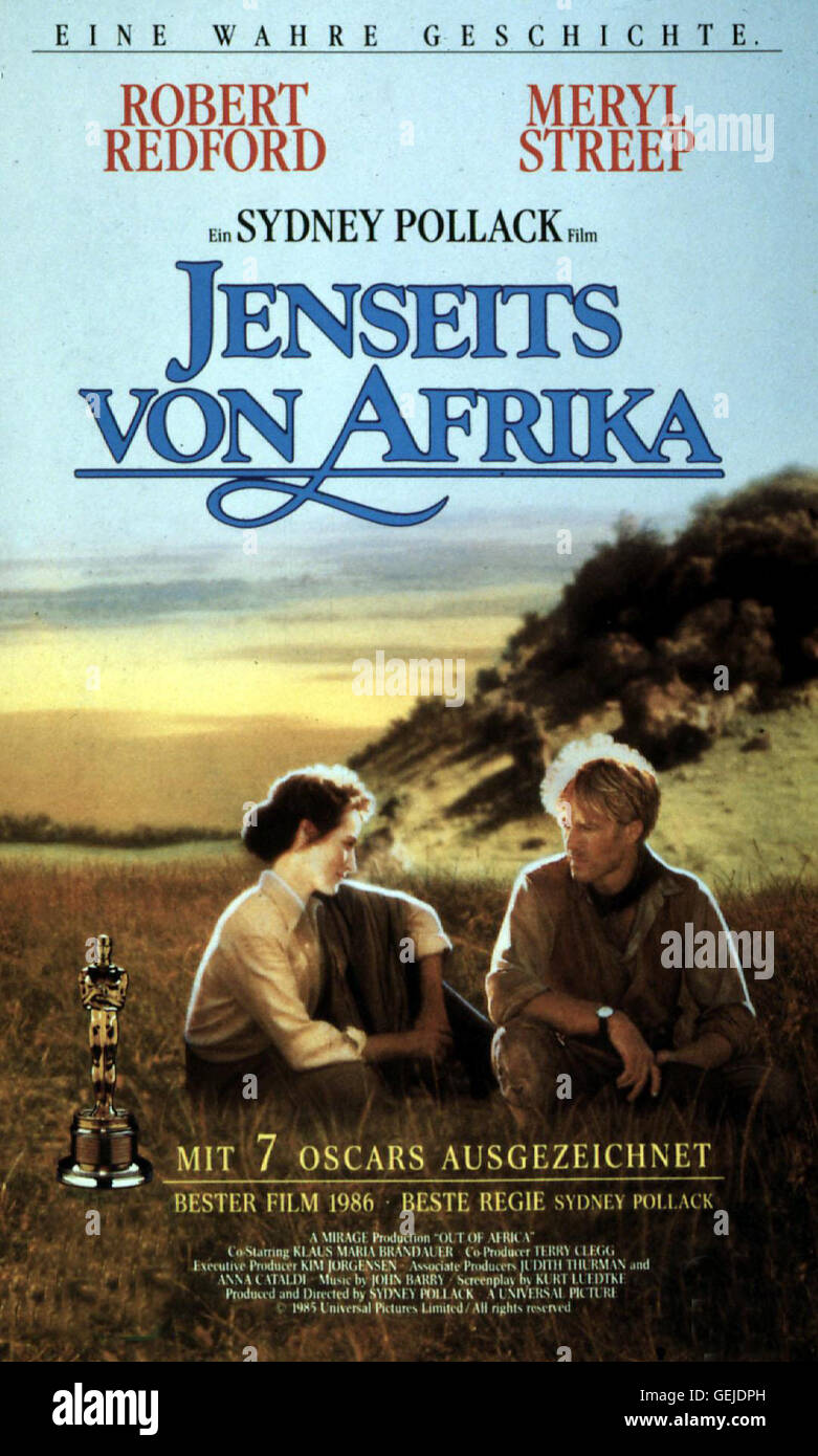 Poster *** Local Caption *** 1985, Out Of Africa, Jenseits Von Afrika - Poster - Stock Photo