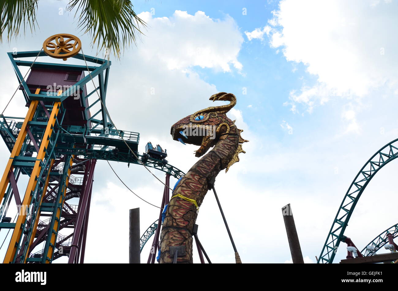 The Cheetah Hunt ride at Busch Gardens, Tampa, Florida,USA Stock Photo