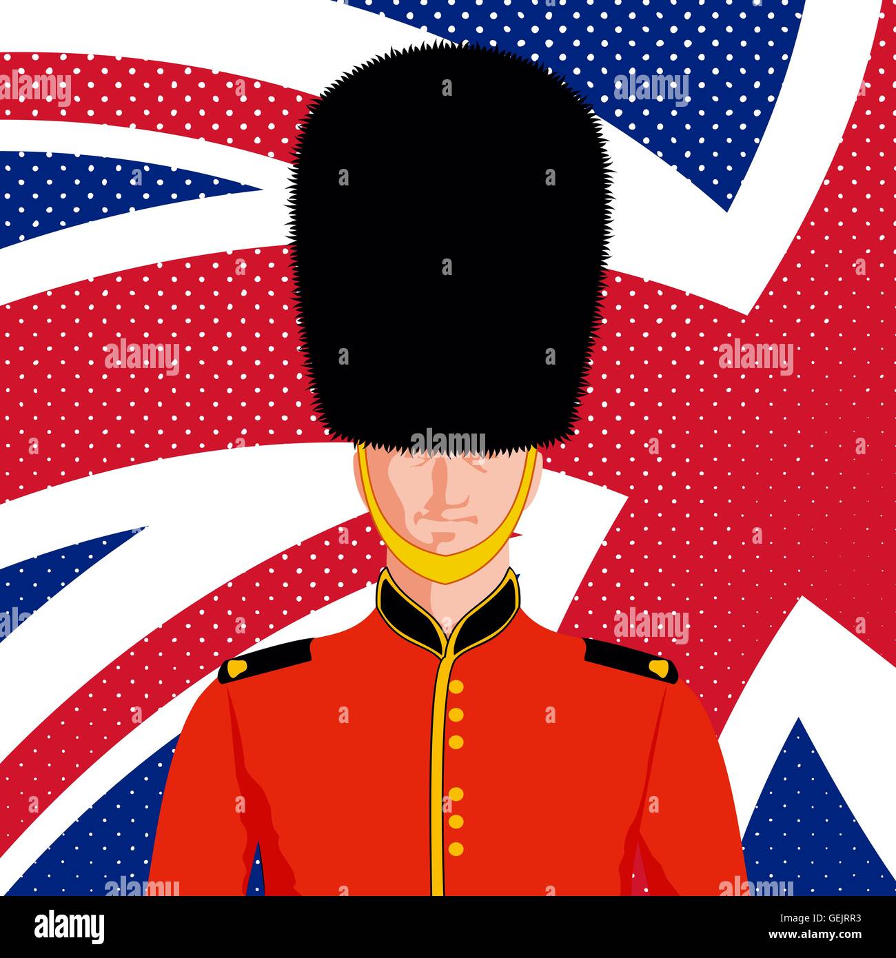Royal British guard Stock Vector