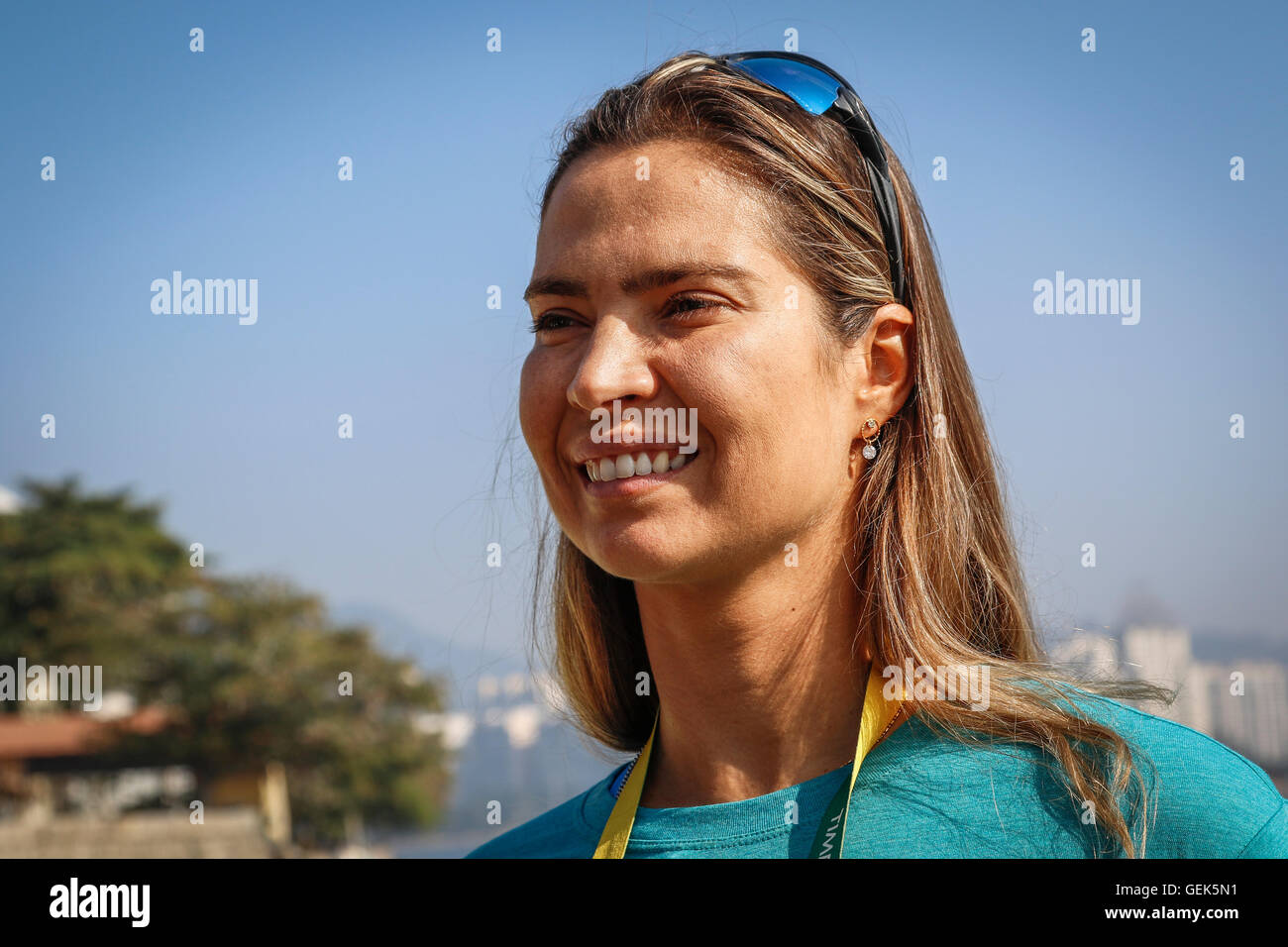 Isabel Swan during the conference sailing team of the press who will be representing Brazil in 2016, in the Army Physical Training Centre, in Urca. Stock Photo