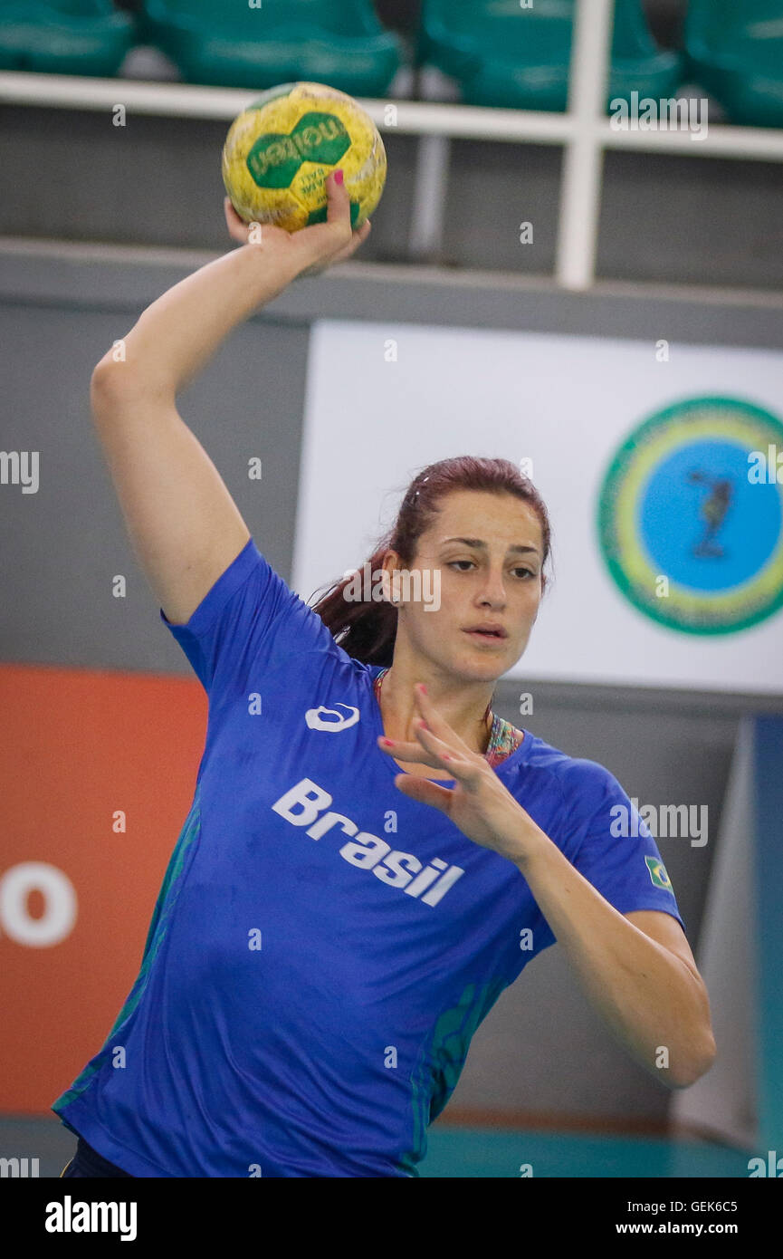 Duda Amorim during Handball Team Training Women held in Army Physical  Training Center in Rio de Janeiro, RJ Stock Photo - Alamy