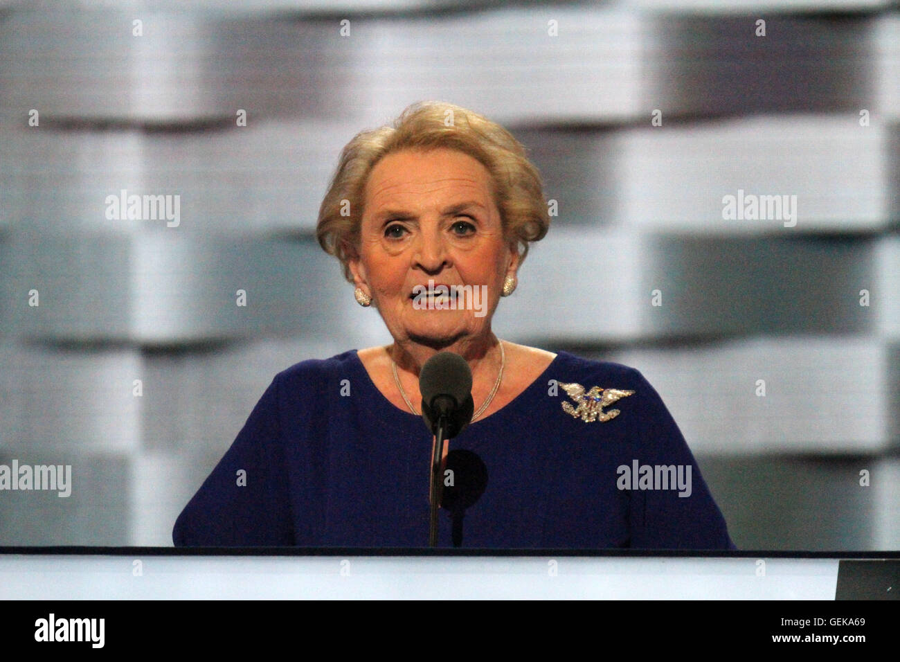 New York, New York, USA. 26th July, 2016. Second Day of the Democratic National Convention held at The Wells Fargo Center in Philadelphia PA. Madeline Albright Credit:  Bruce Cotler/Globe Photos/ZUMA Wire/Alamy Live News Stock Photo