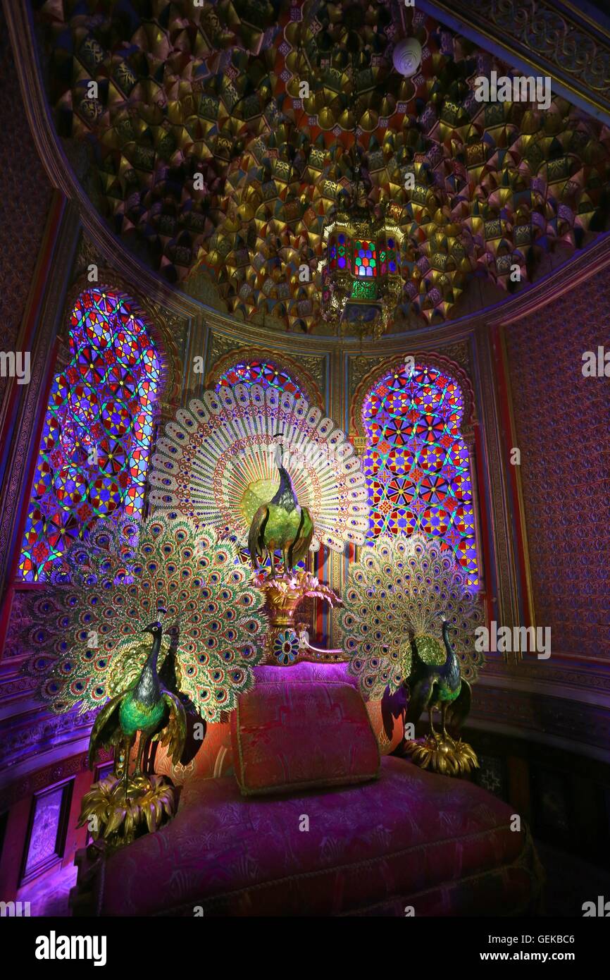 Ettal, Germany. 27th July, 2016. The newly restored Peacock Throne of