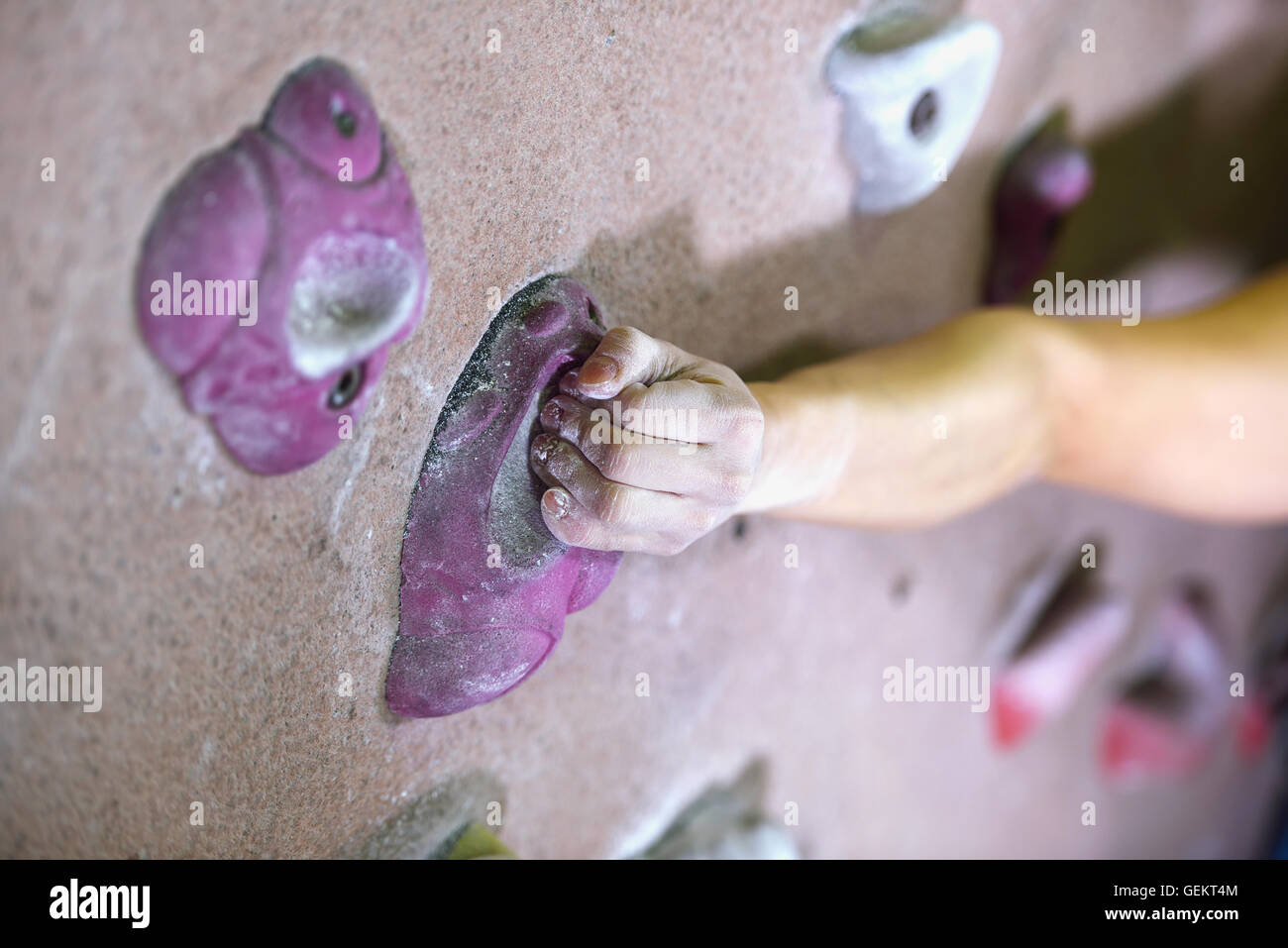 Close up of Japanese climbing athlete in action Stock Photo Alamy