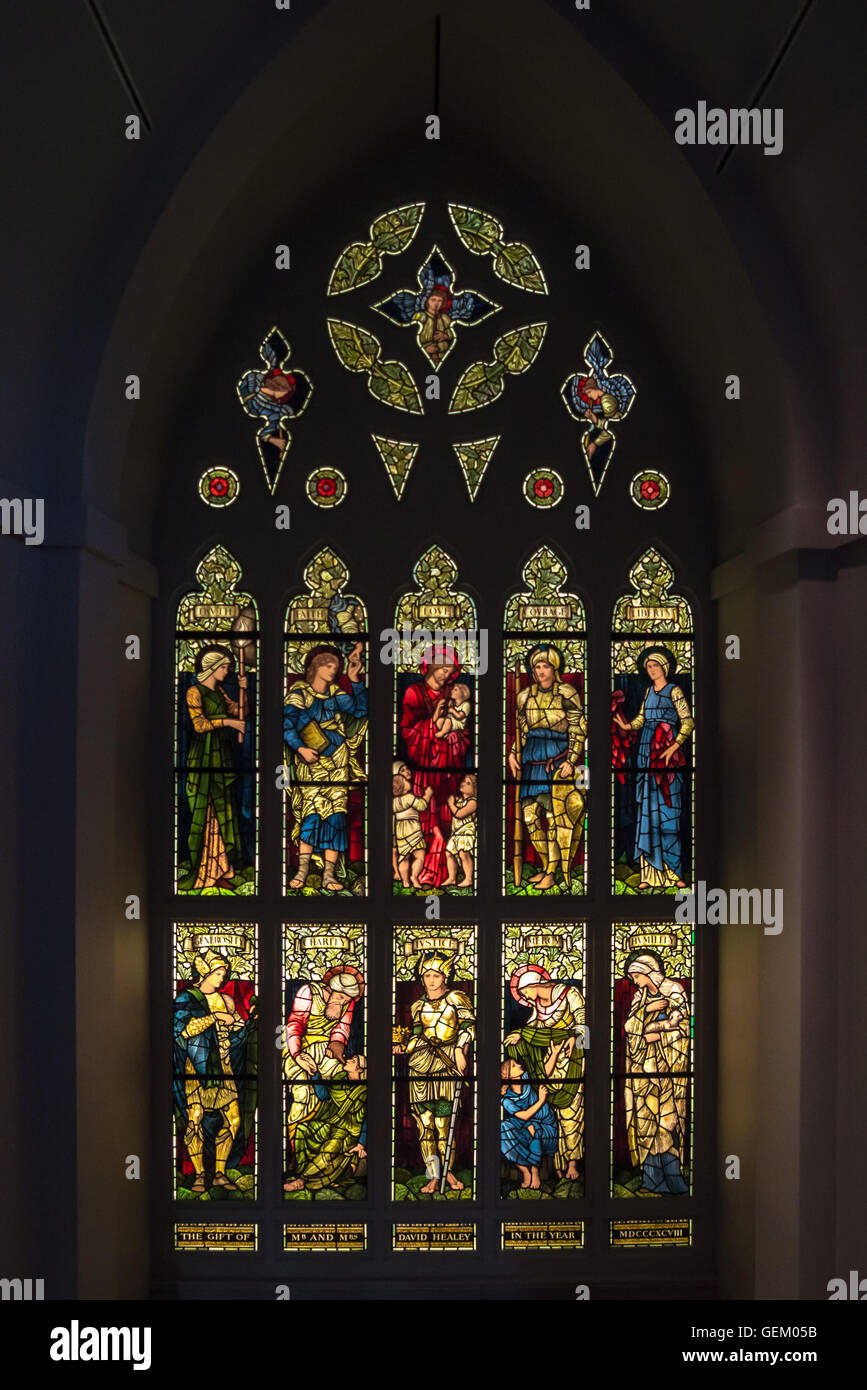 Stained glass window at The Huntington Library, Art Collections and