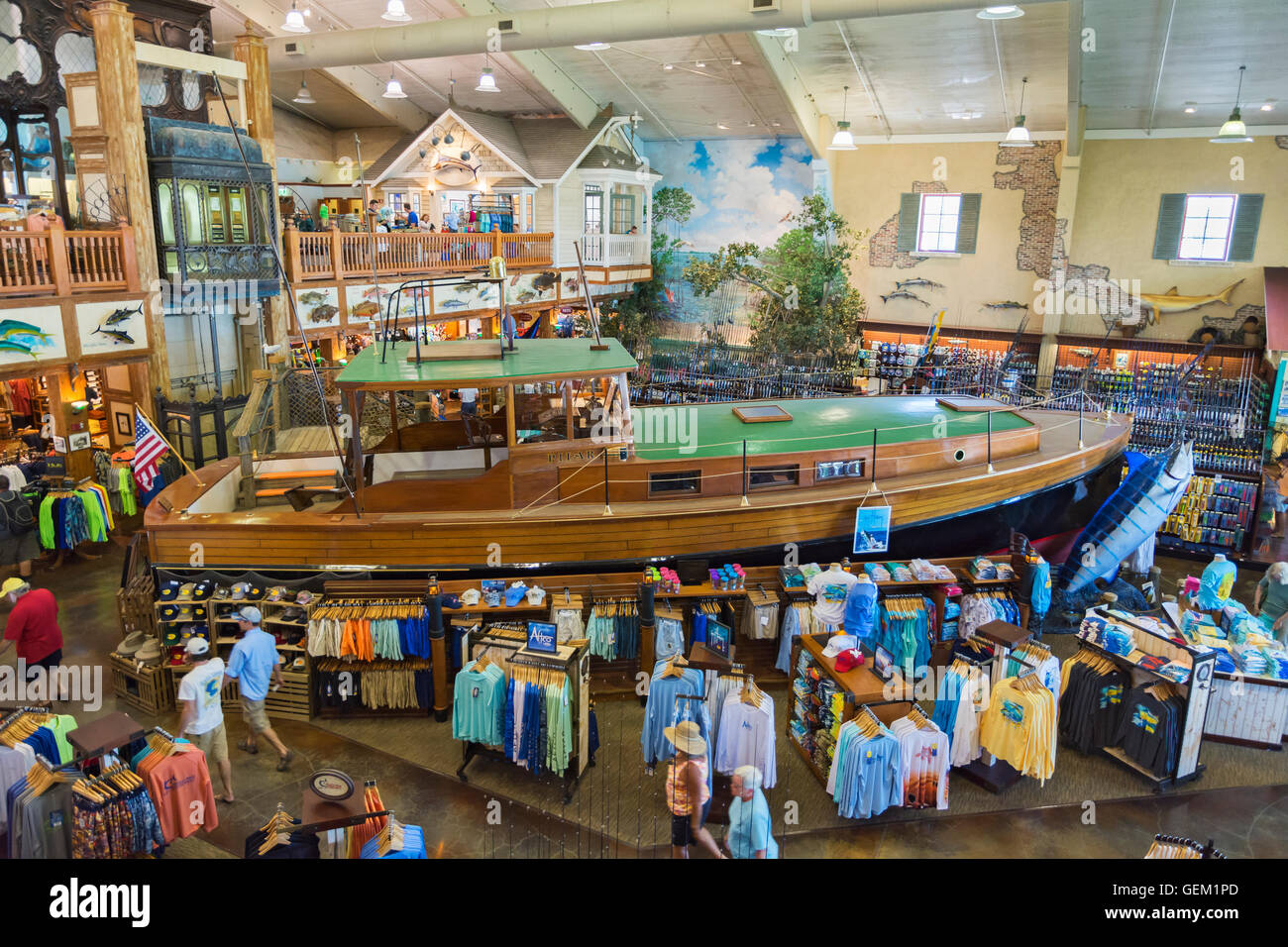 Florida Keys, Islamorada, World Wide Sportsman store, PILAR sister ship to Ernest Hemingway's fishing boat of the same name Stock Photo