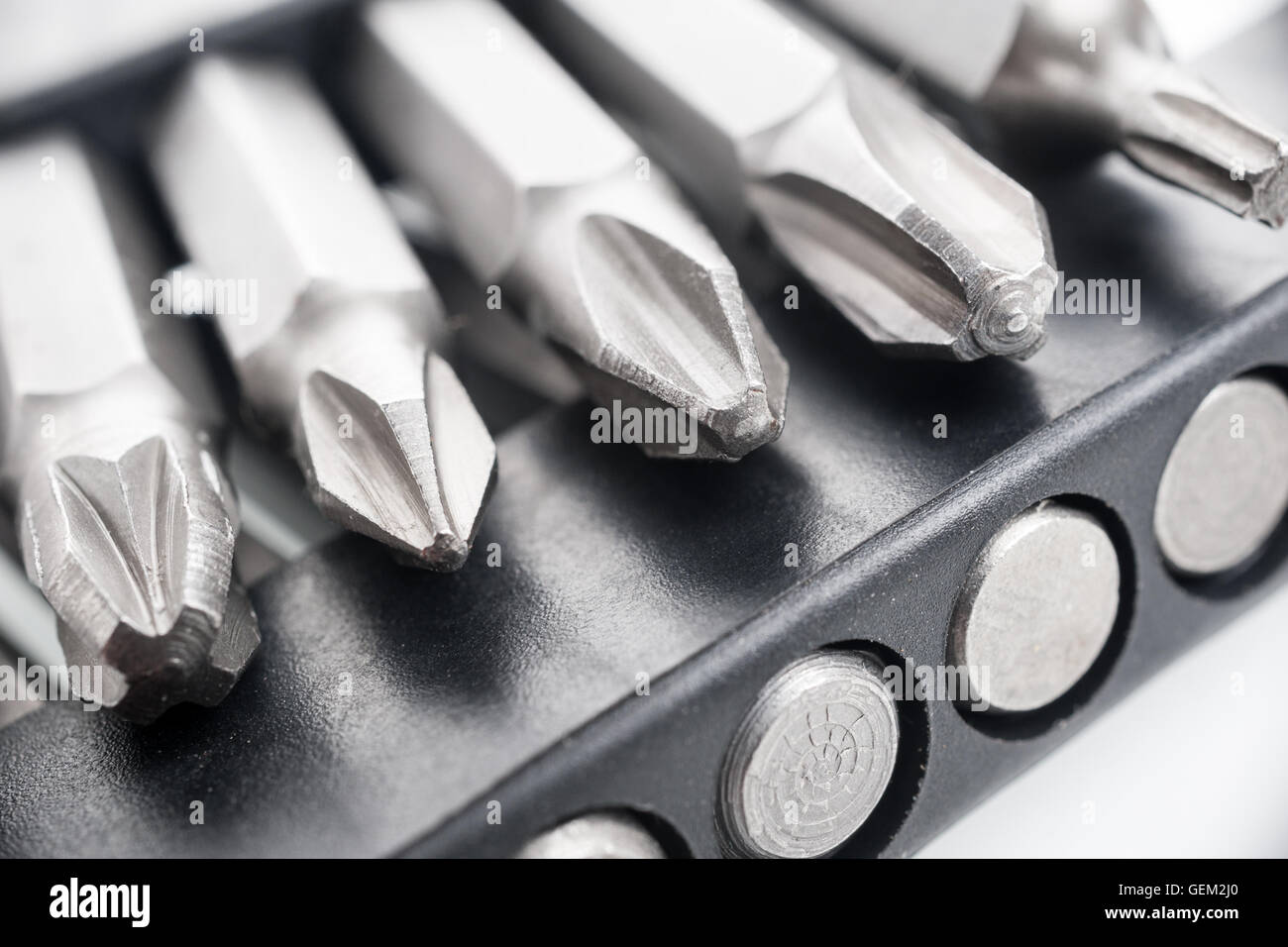 closeup many type of screwdriver head Stock Photo Alamy