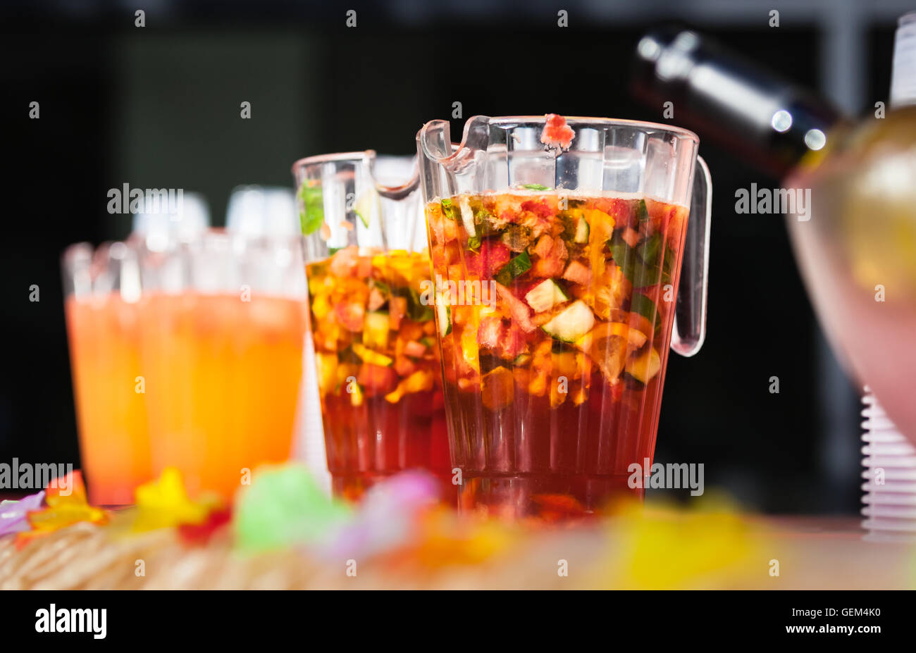 fruit punch in a drink dispenser at a party Stock Photo - Alamy