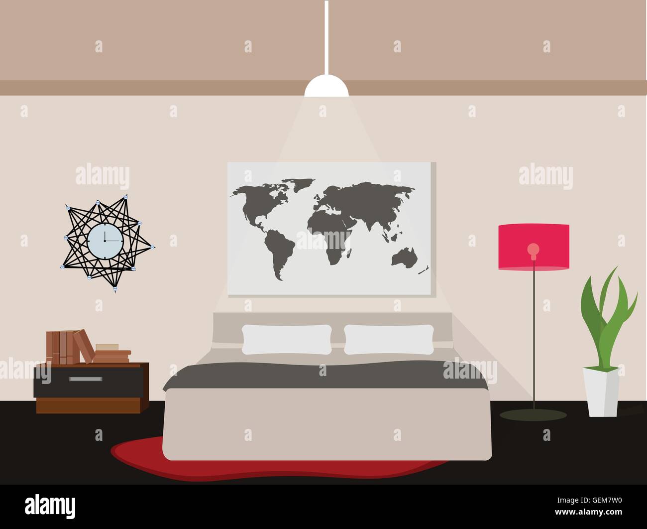 Living room interior design Stock Vector Image & Art - Alamy