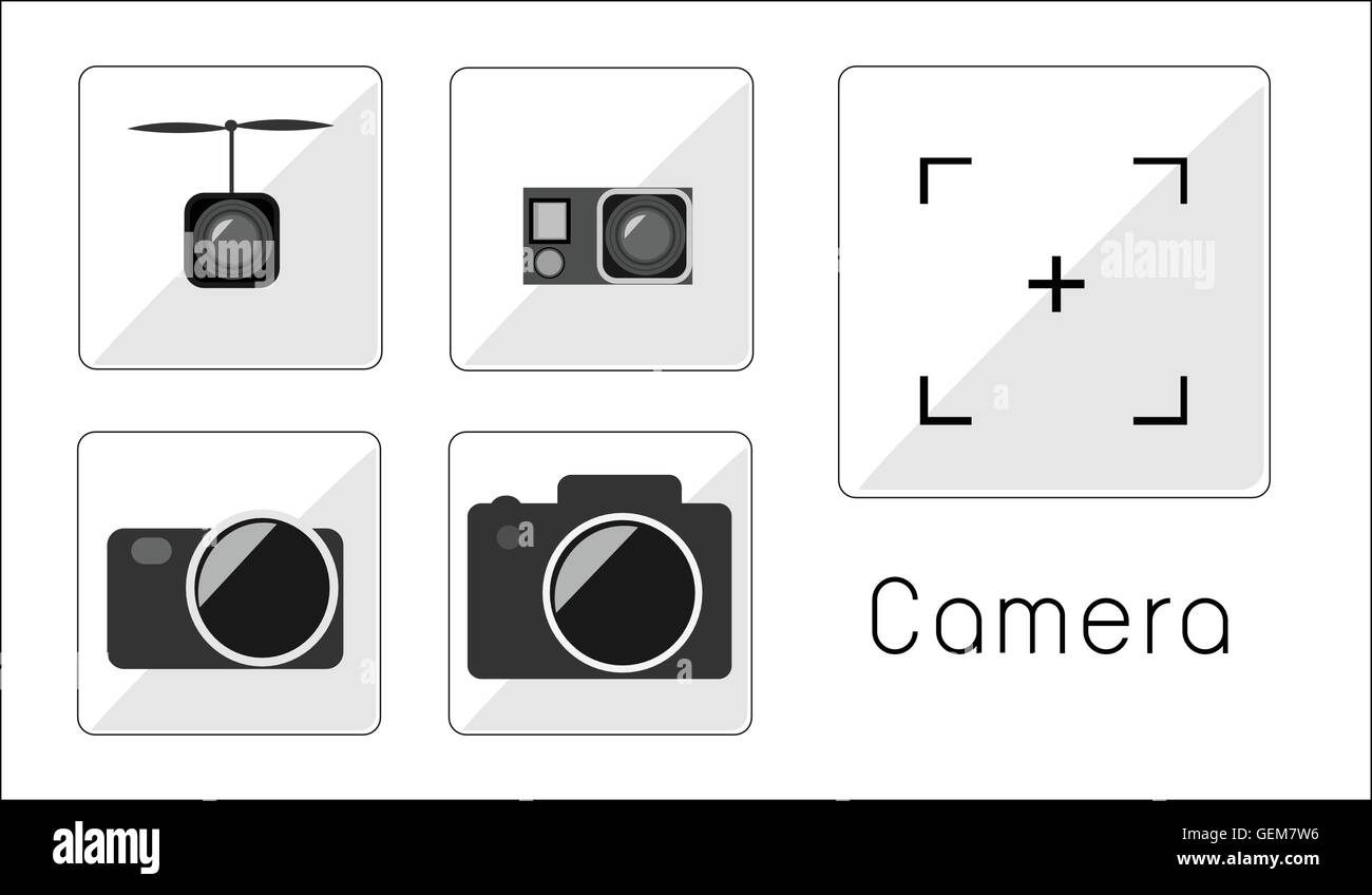 Camera icon set Stock Vector Image & Art - Alamy