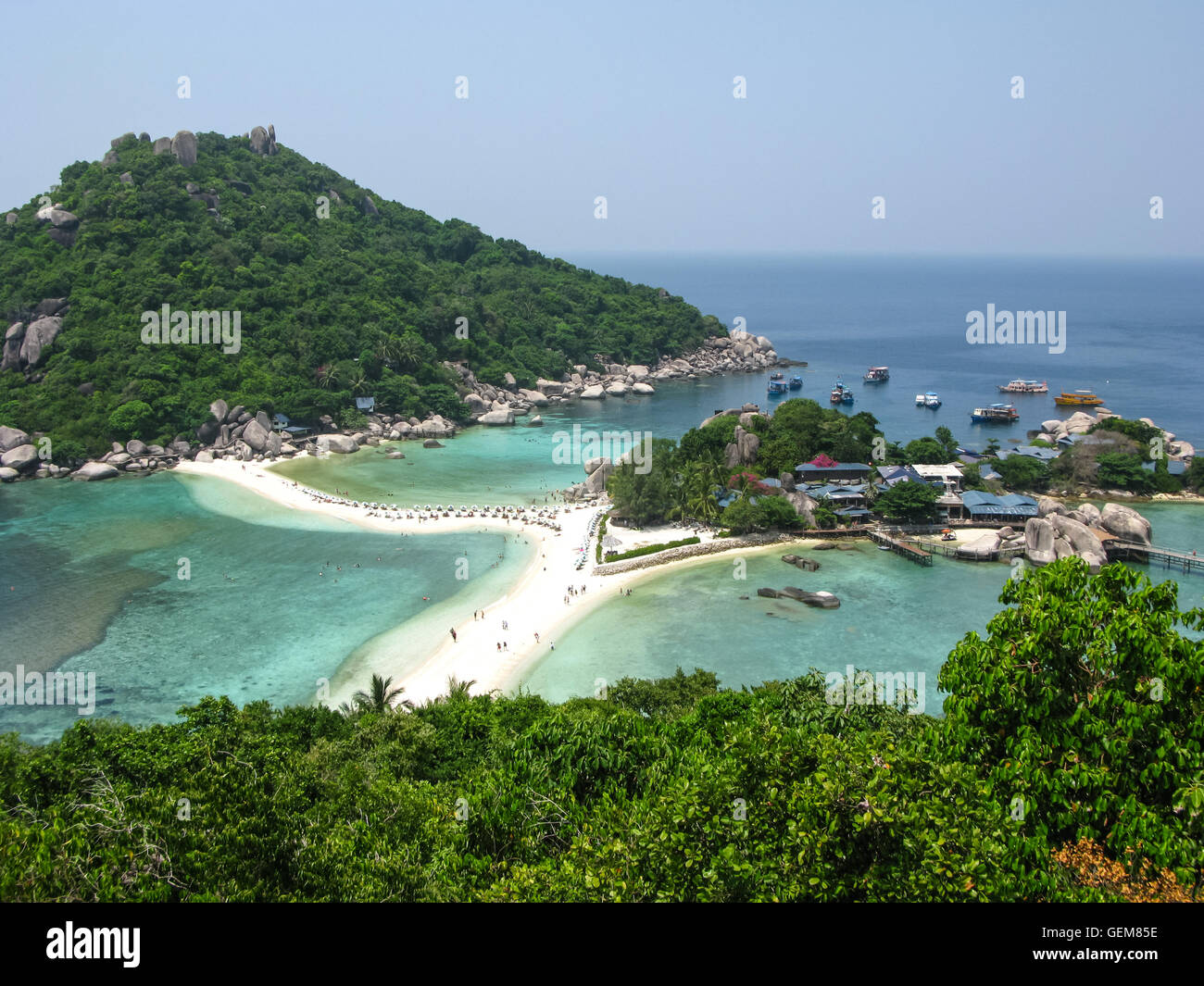 The highest viewpoint of Nangyuan Island, Surathani, Thailand Stock ...