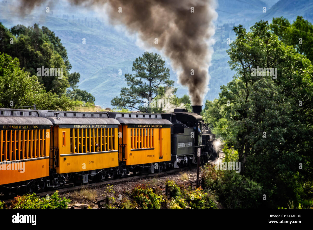 Durango Silverton Narrow Gauge Railroad Stock Photo