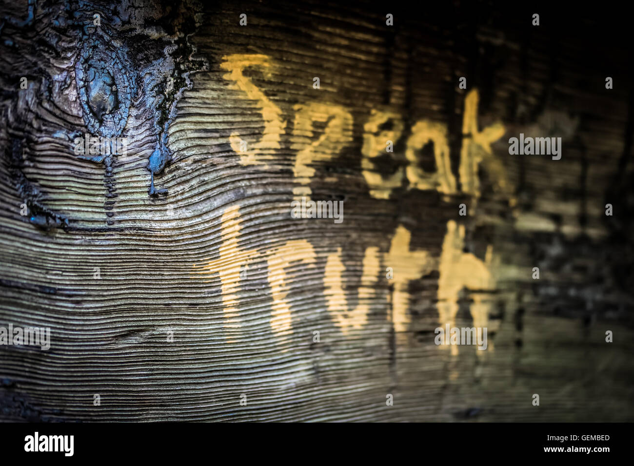 Speak Truth Stock Photo