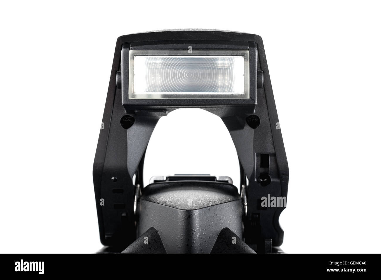 closeup details of professional digital camera builtin flash Stock Photo Alamy