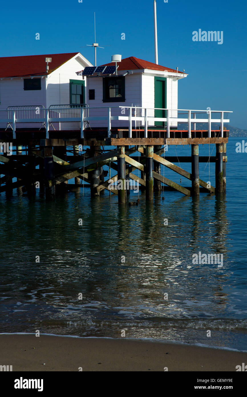 Gulf of the Farallones National Marine Sanctuary headquarters pier, Presidio of San Francisco, San Francisco, California Stock Photo