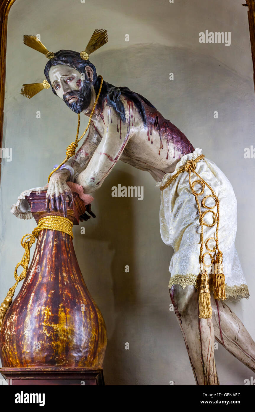 Senor de la Columna Jesus Whipped Sanctuary of Jesus Atotonilco Mexico. Built in the 1700s known