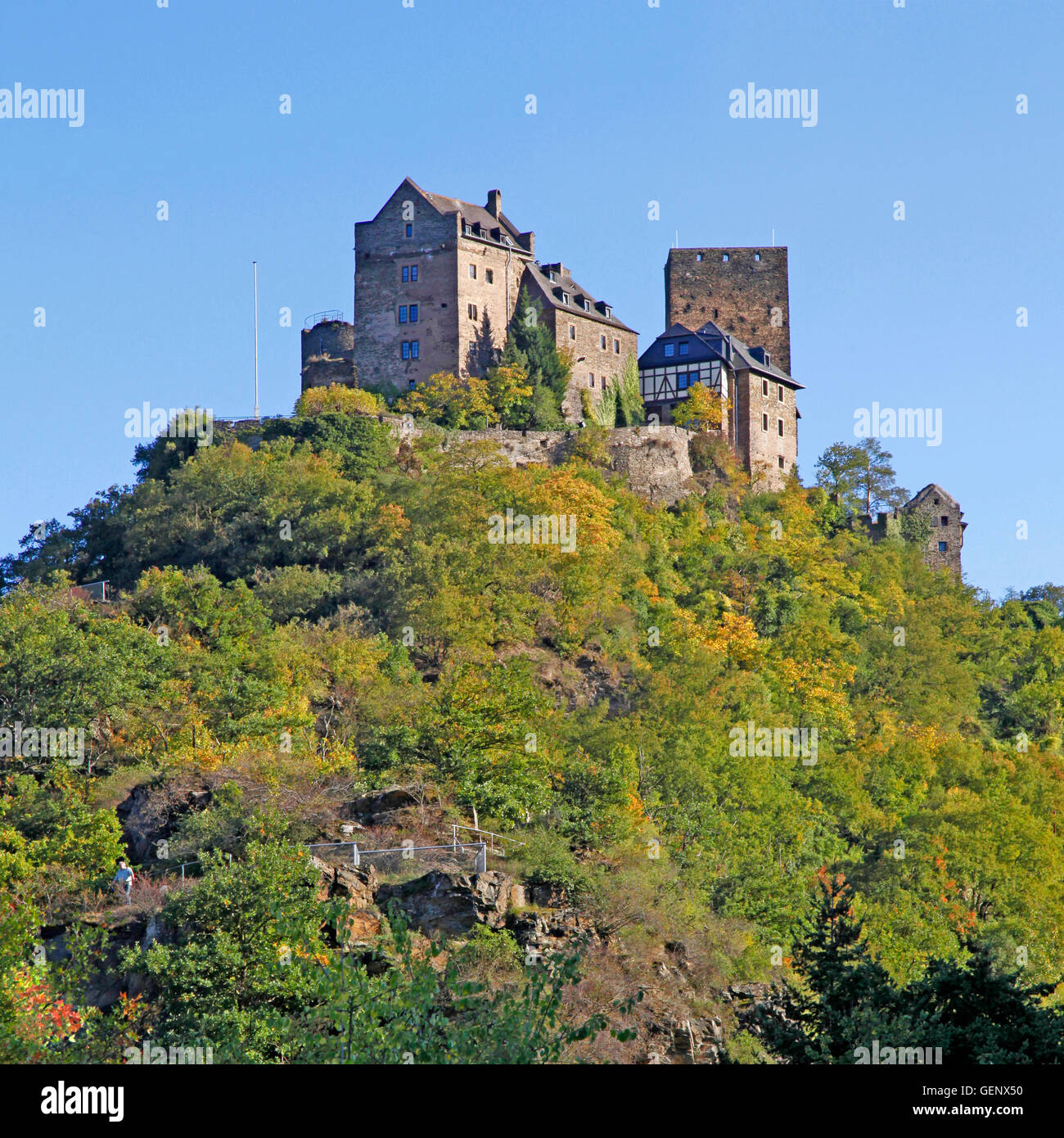 Schoenburg Castle, Oberwesel Stock Photo