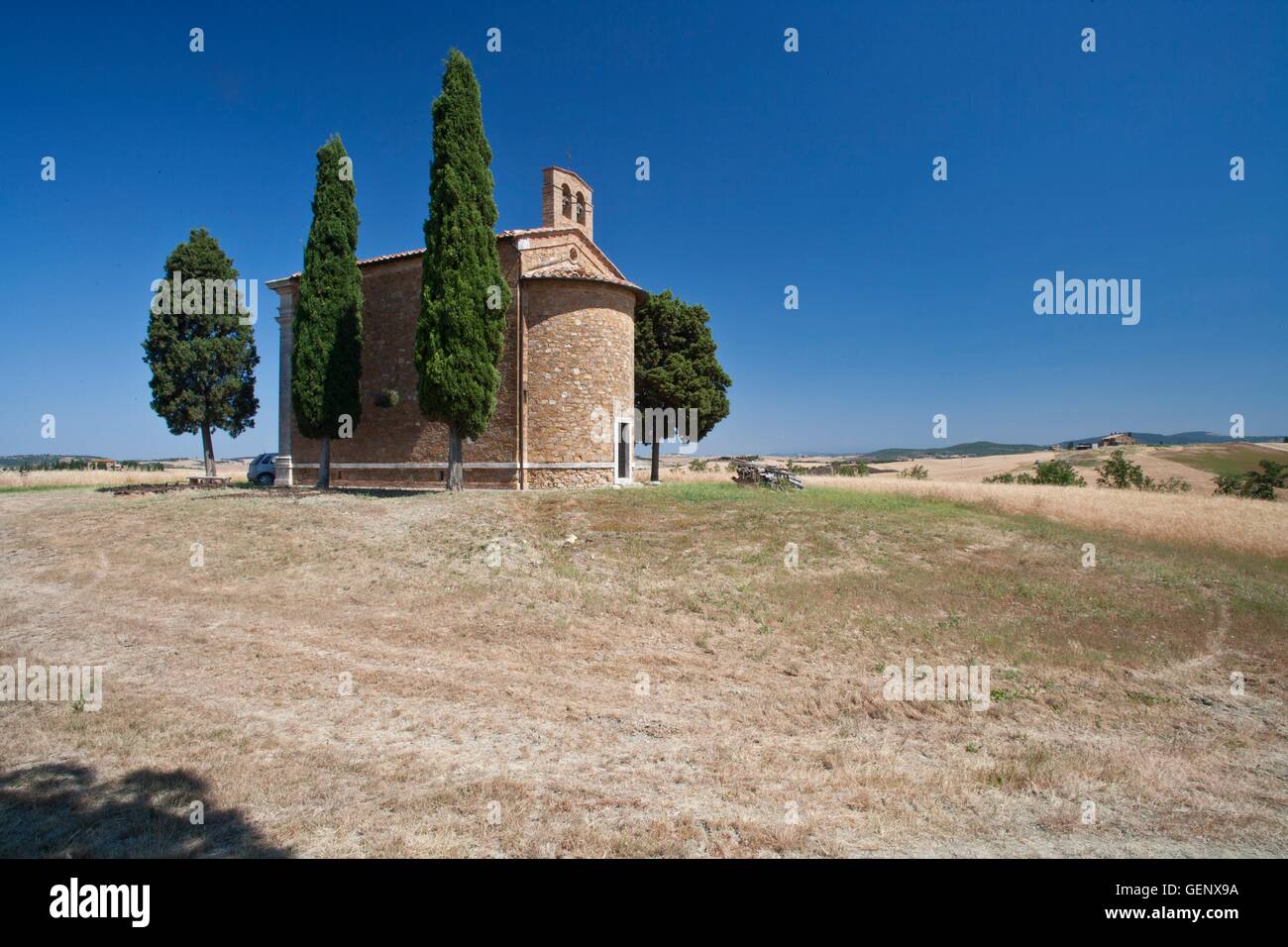 Vitaletta Chapel, Tuscany Stock Photo