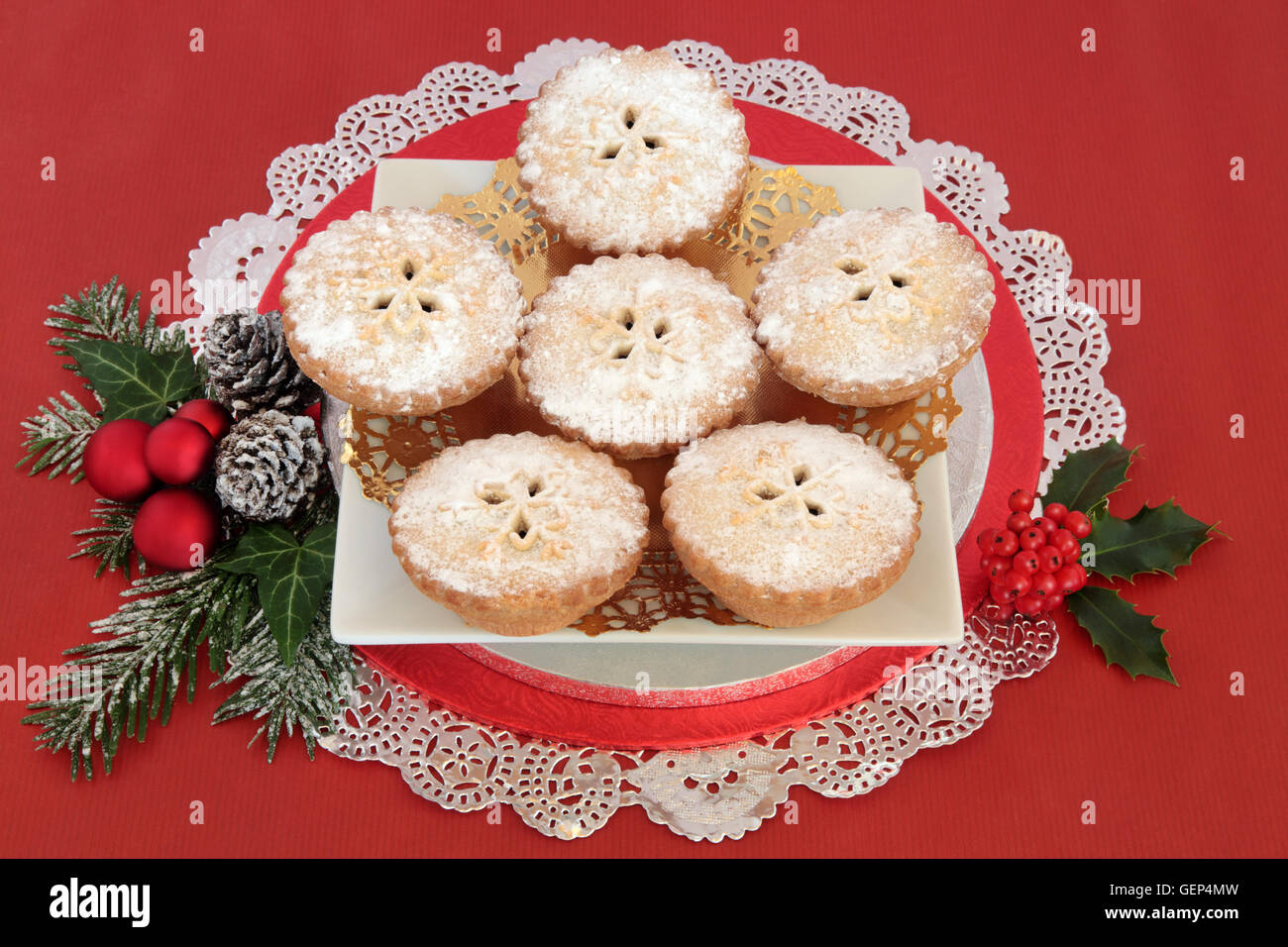 Mince pie christmas decorations