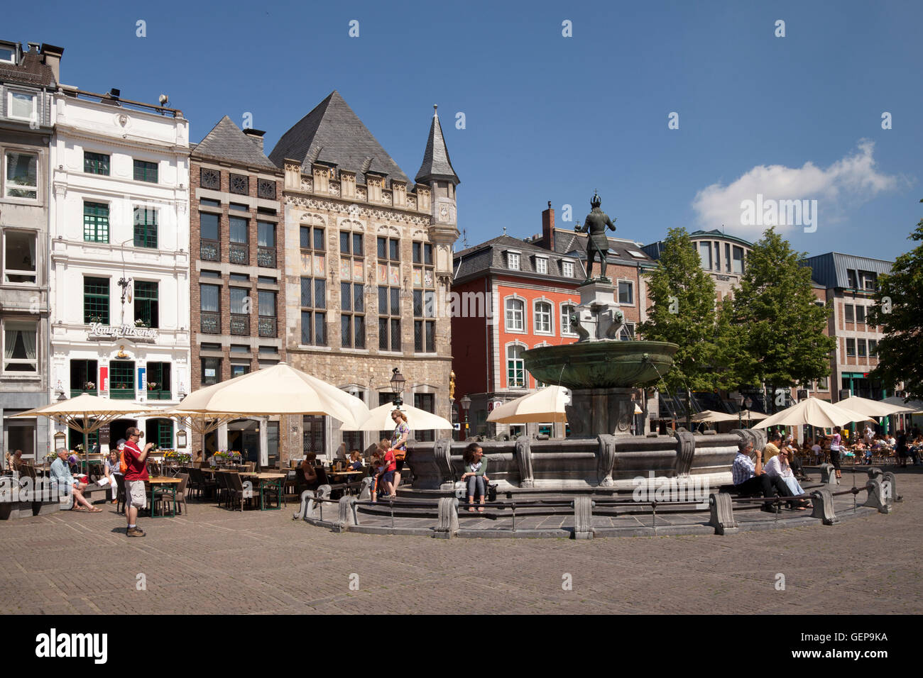 Marketplace, Aachen Stock Photo
