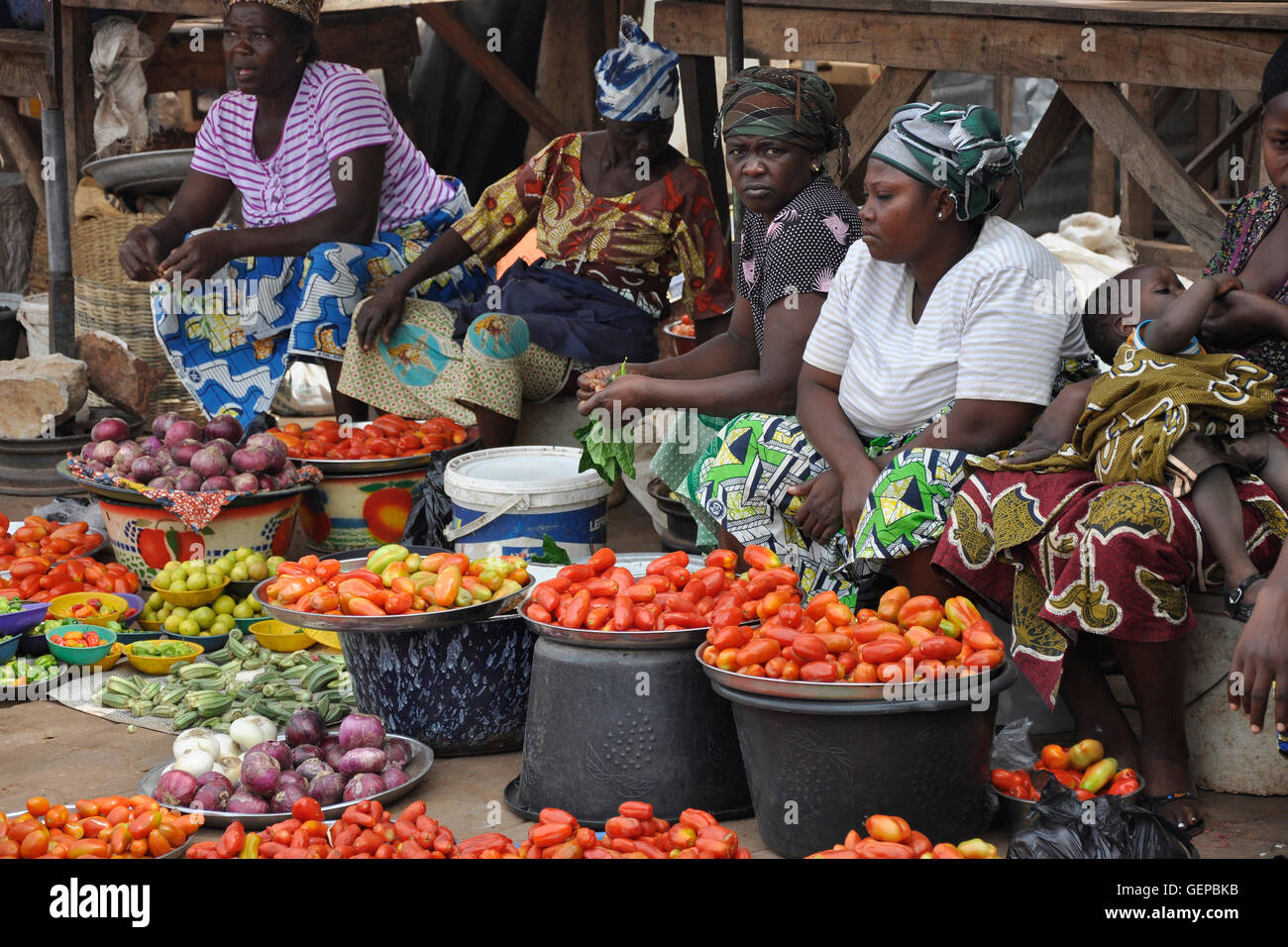 Benin, Djogou region, local market Stock Photo Alamy