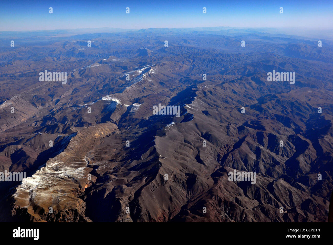 Morocco, Atlas mountain, aereial view Stock Photo