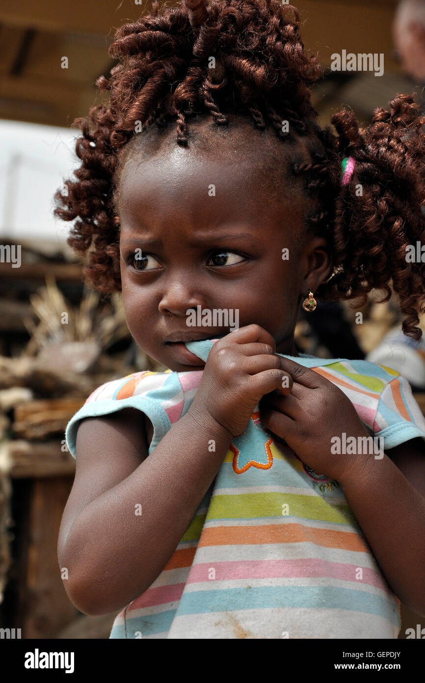 Togo, Lomè, gilr Stock Photo
